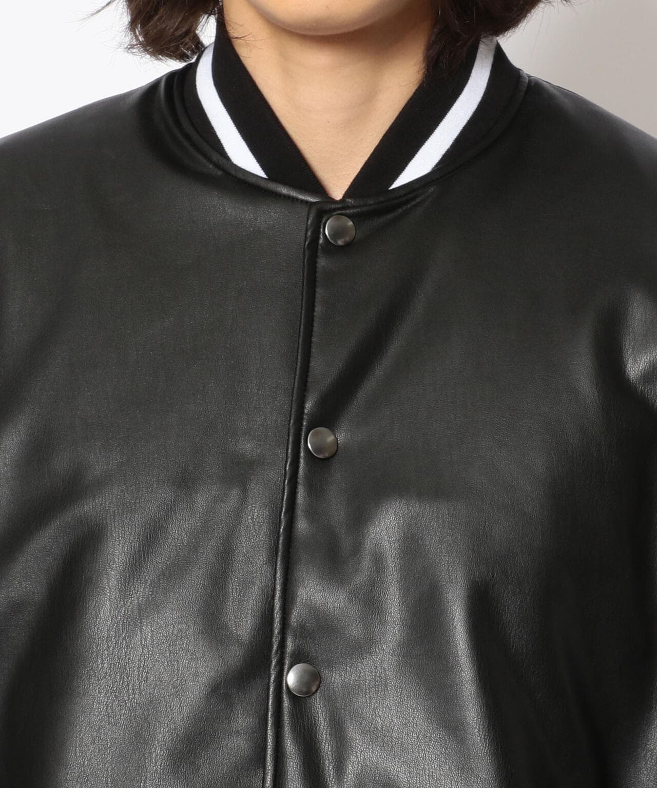 LUSOR（ルーソル）Ecoleather Stadium jumper エコレザースタジャン
