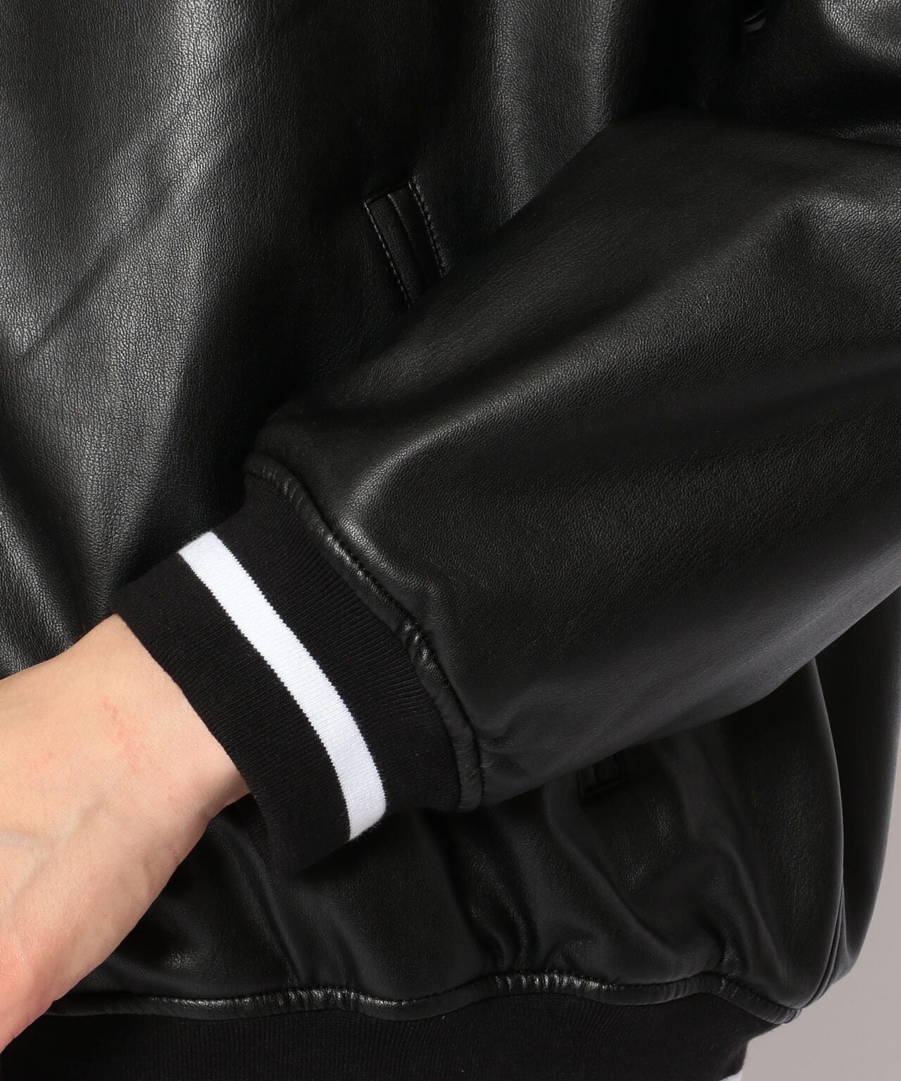 LUSOR（ルーソル）Ecoleather Stadium jumper エコレザースタジャン