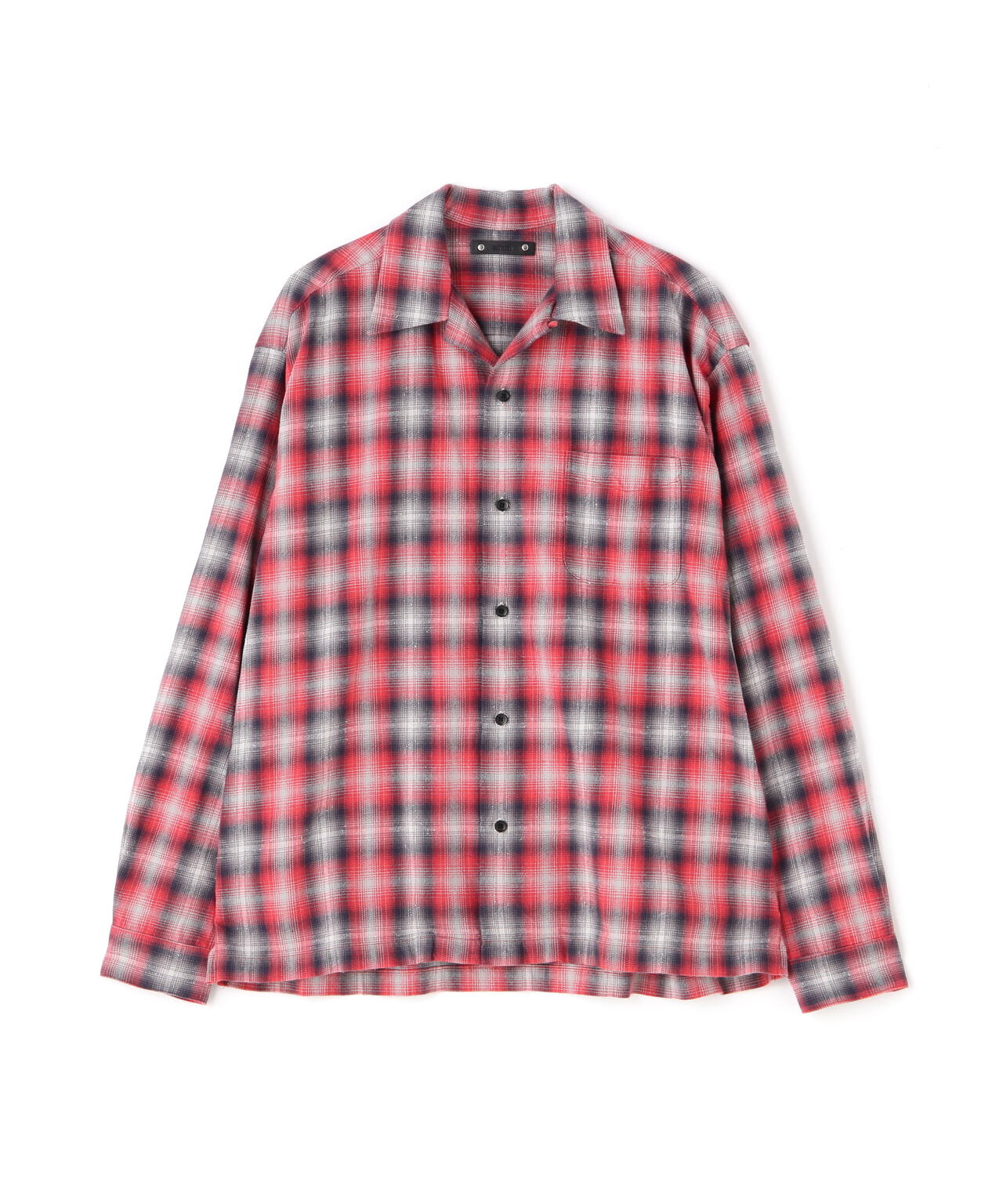 MINEDENIM（マインデニム）V.Nep Check Flannel Open Collar SH