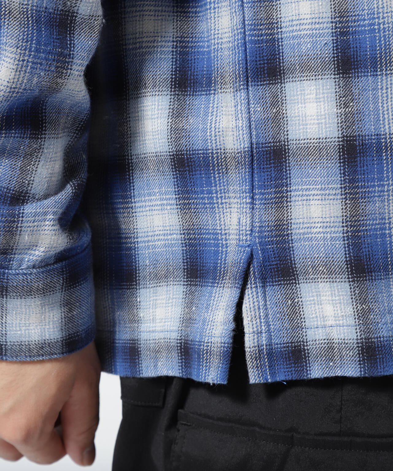 MINEDENIM（マインデニム）V.Nep Check Flannel Open Collar SH