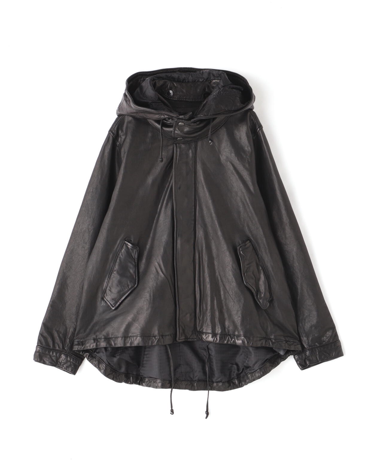 NCB neat caprice brand(エヌシービーニートカプリスブランド)   レザーフードジャケット WOMEN'S