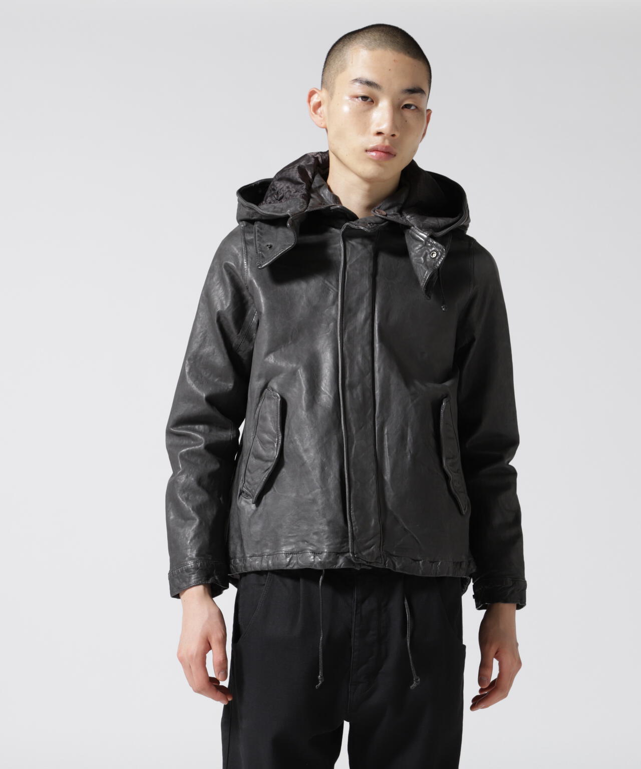 NCB neat caprice brand(エヌシービーニートカプリスブランド)   レザーフードジャケット WOMEN'S
