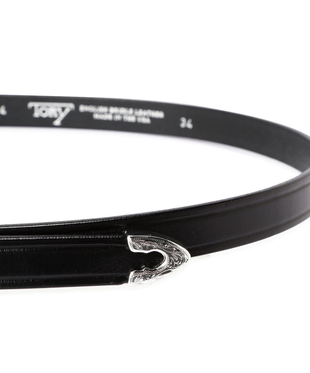 TORY LEATHER(トリーレザー) 3/4 inch 3-Piece Silver Buckle Set Belt
