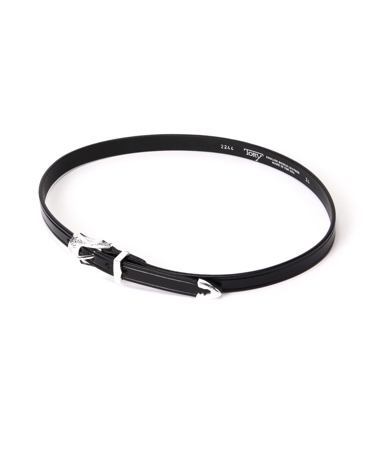 TORY LEATHER/3/4 inch 3-Piece Silver Buckle