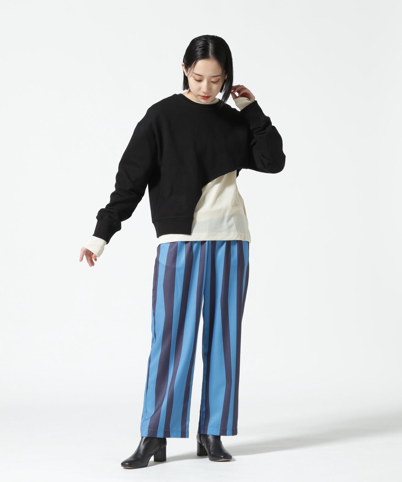 DROIT BELLO(ドロイトベロ) 裏毛カッティングプルオーバー