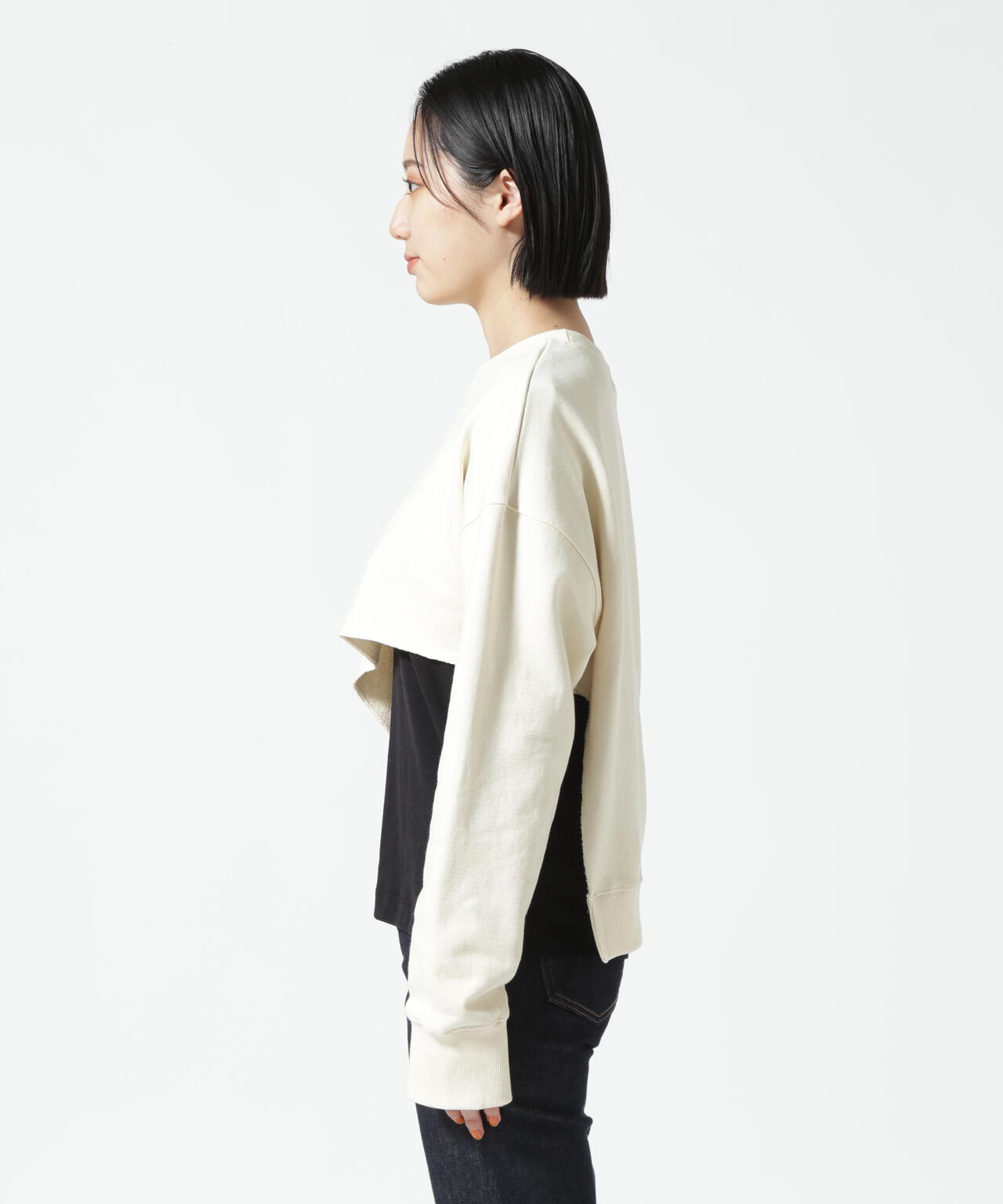 DROIT BELLO(ドロイトベロ) 裏毛カッティングプルオーバー