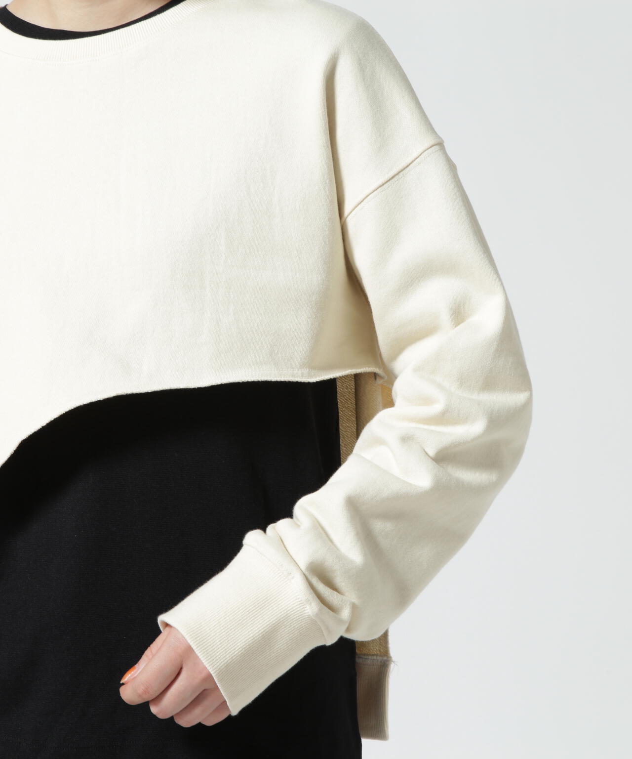DROIT BELLO(ドロイトベロ) 裏毛カッティングプルオーバー