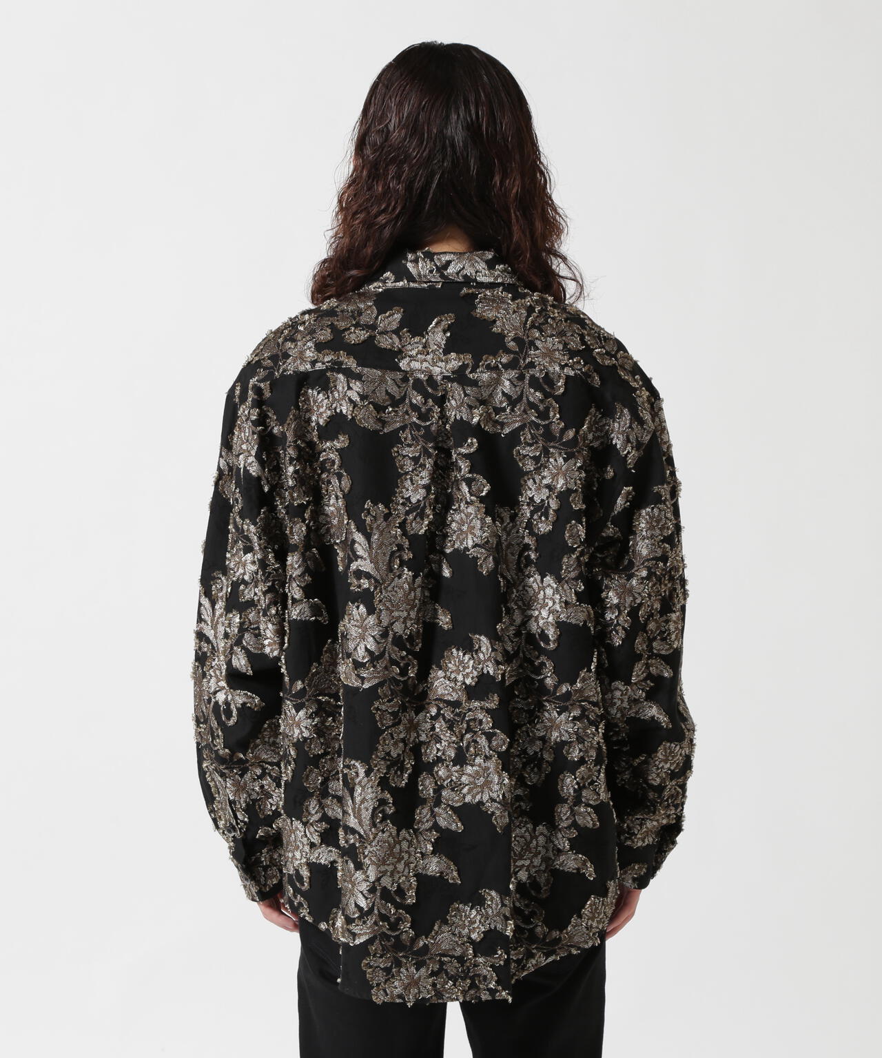 LUSOR（ルーソル）FLOWER CUT JQD SHIRT フラワージャカードシャツ
