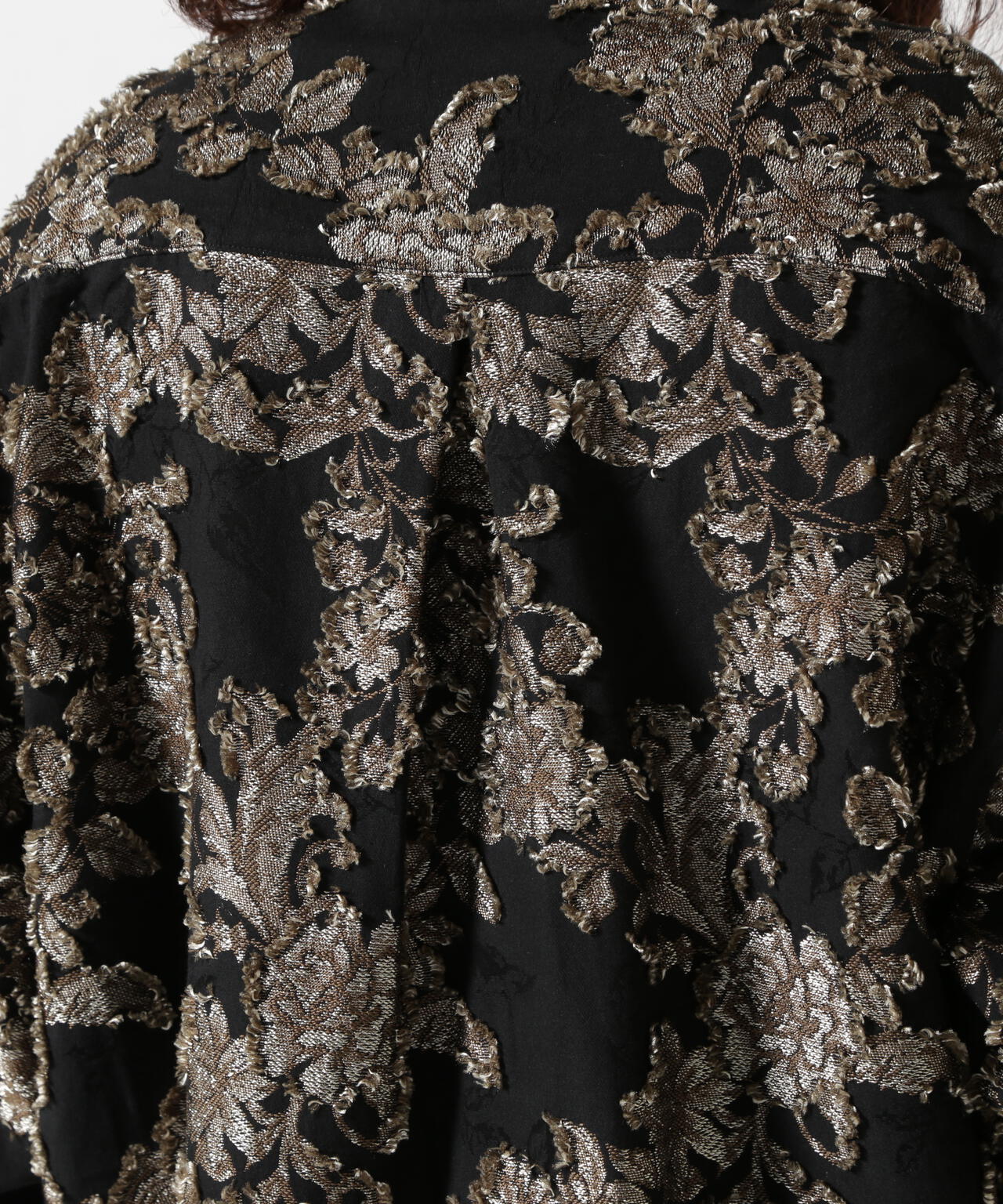 LUSOR（ルーソル）FLOWER CUT JQD SHIRT フラワージャカードシャツ
