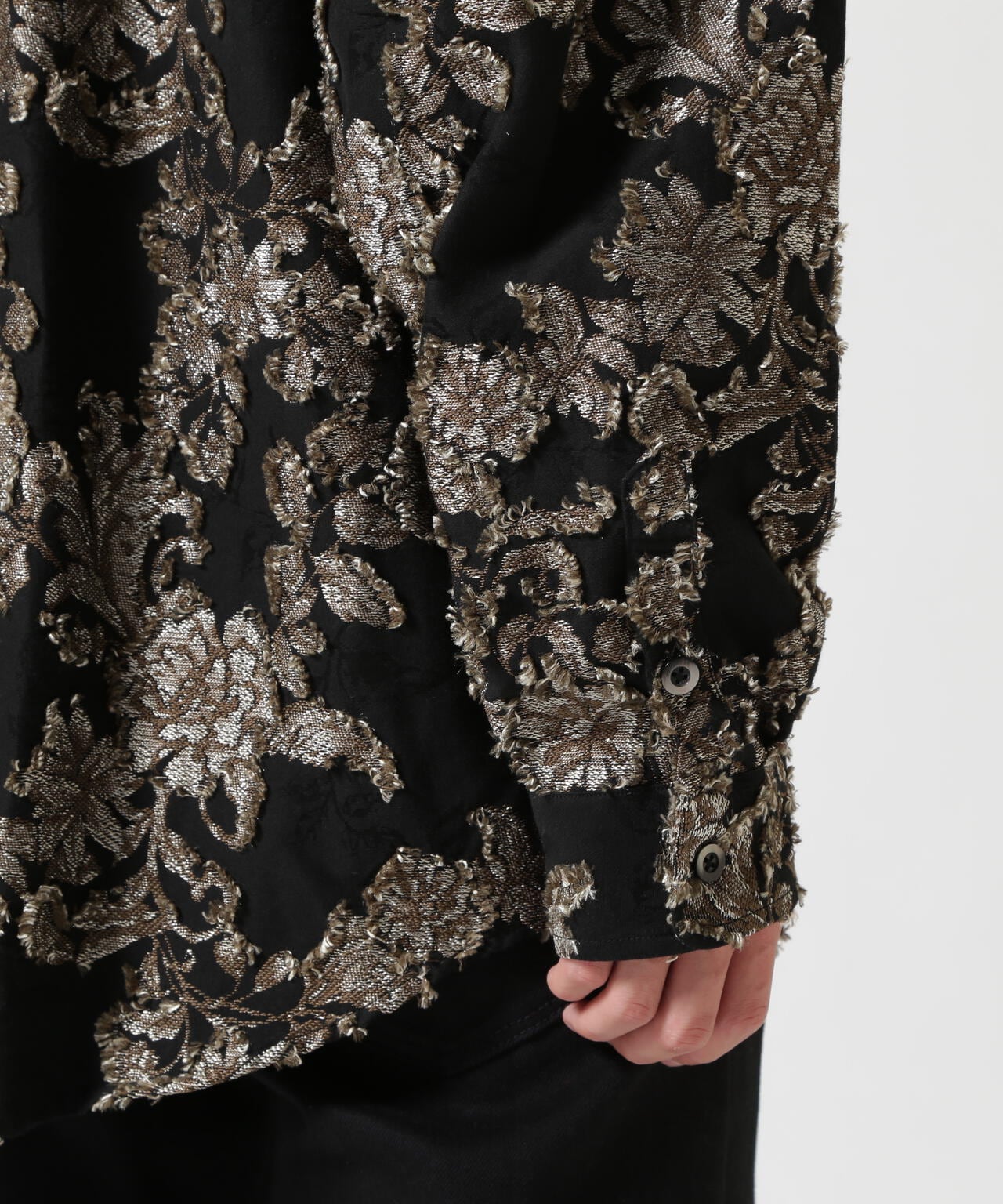 LUSOR（ルーソル）FLOWER CUT JQD SHIRT フラワージャカードシャツ