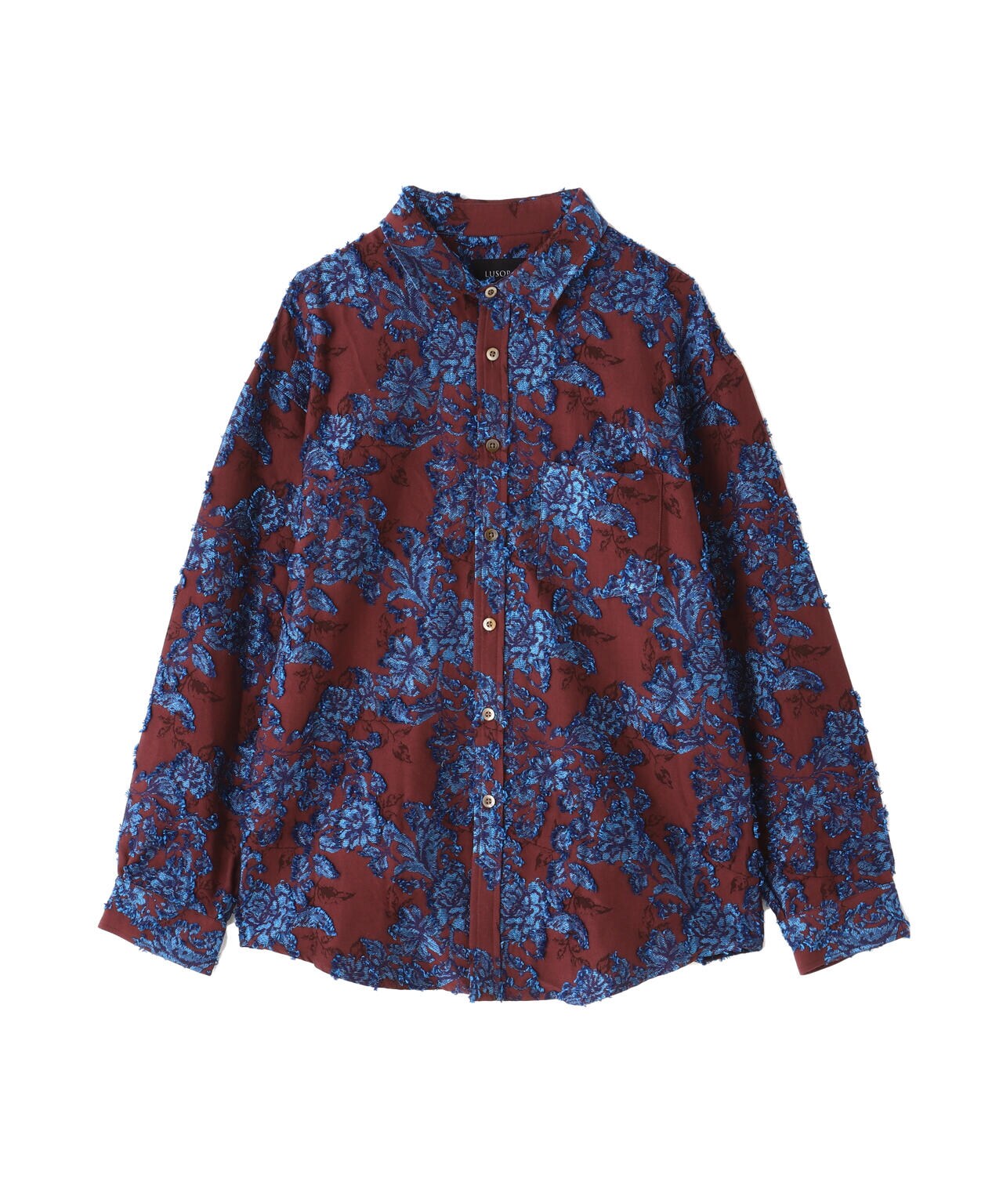 LUSOR（ルーソル）FLOWER CUT JQD SHIRT フラワージャカードシャツ
