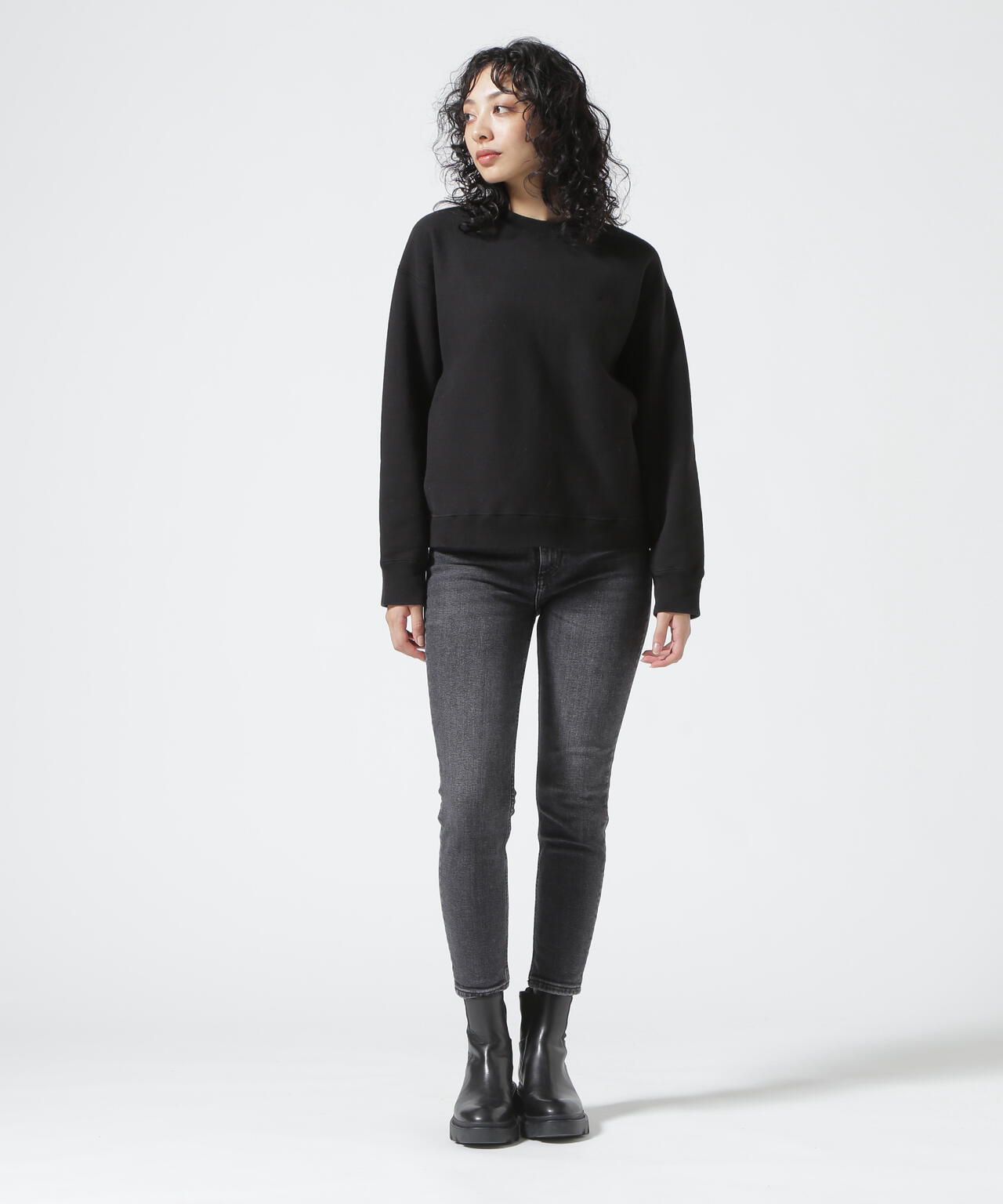 ATON（エイトン）GARMENT DYE | OVERSIZED SWEAT SHIRT ガーメントダイ オーバーサイズスウェットシャツ
