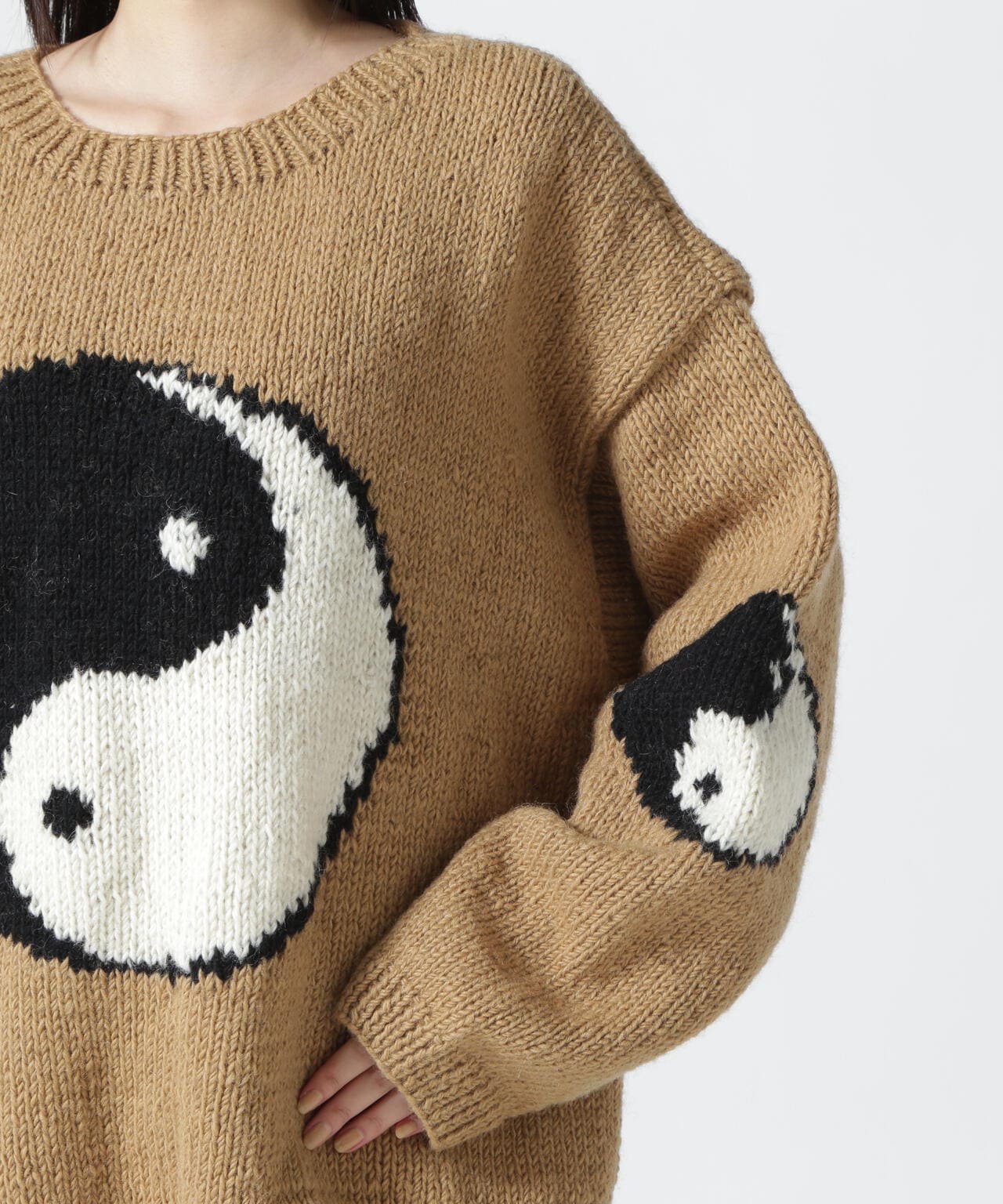 MacMahon Knitting Mills / Roll Neck Knit-Big Yin&Yang