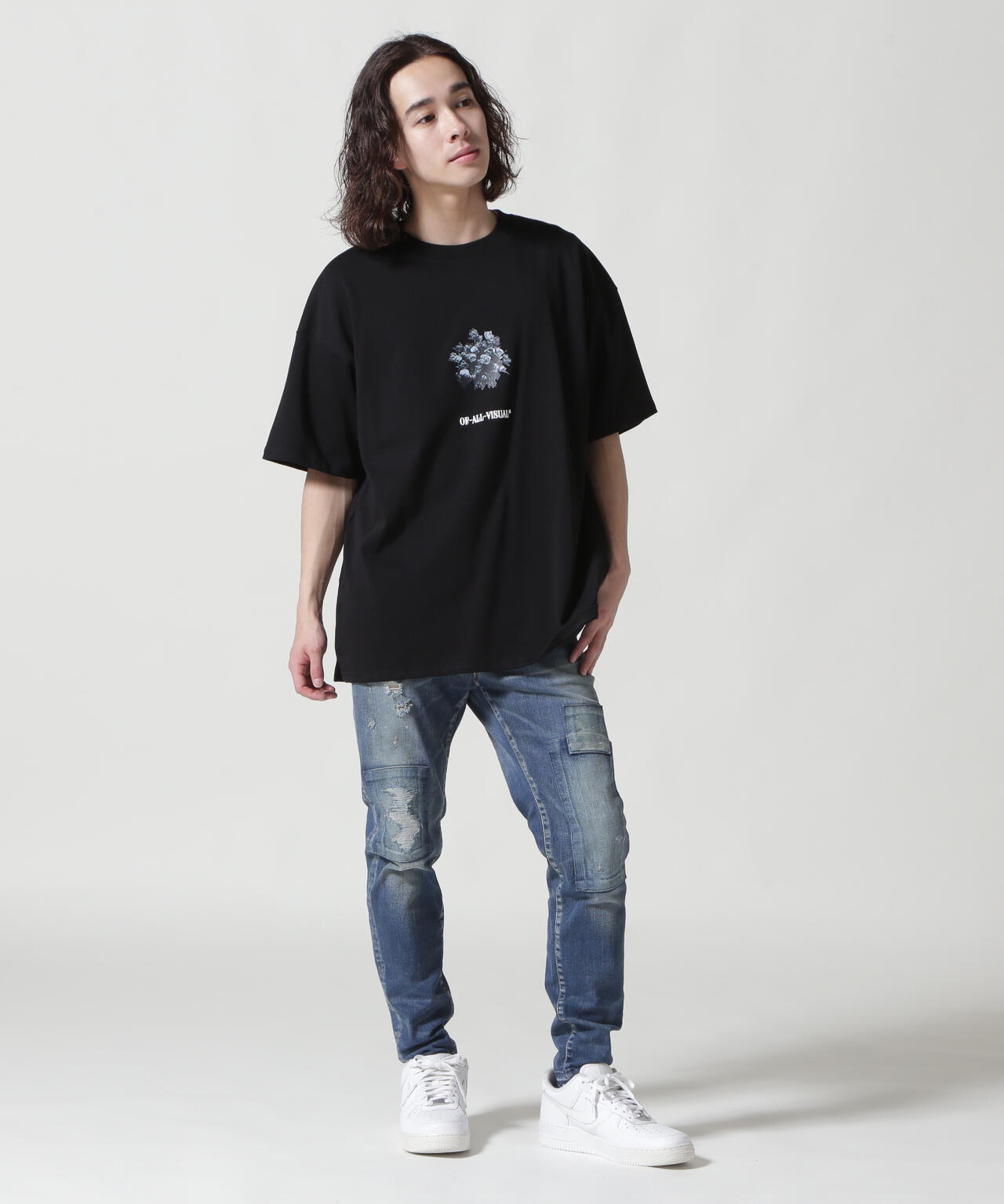 A4A/エーフォーエー/ROSE SST ローズ ショートスリーブTシャツ
