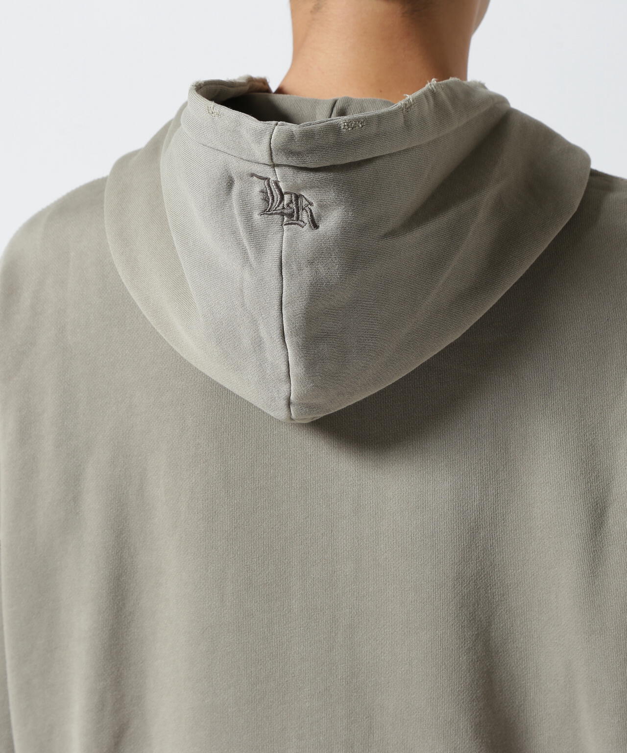 LUSOR（ルーソル）PIGMENT SWEAT ZIP HOODIE FLOWER