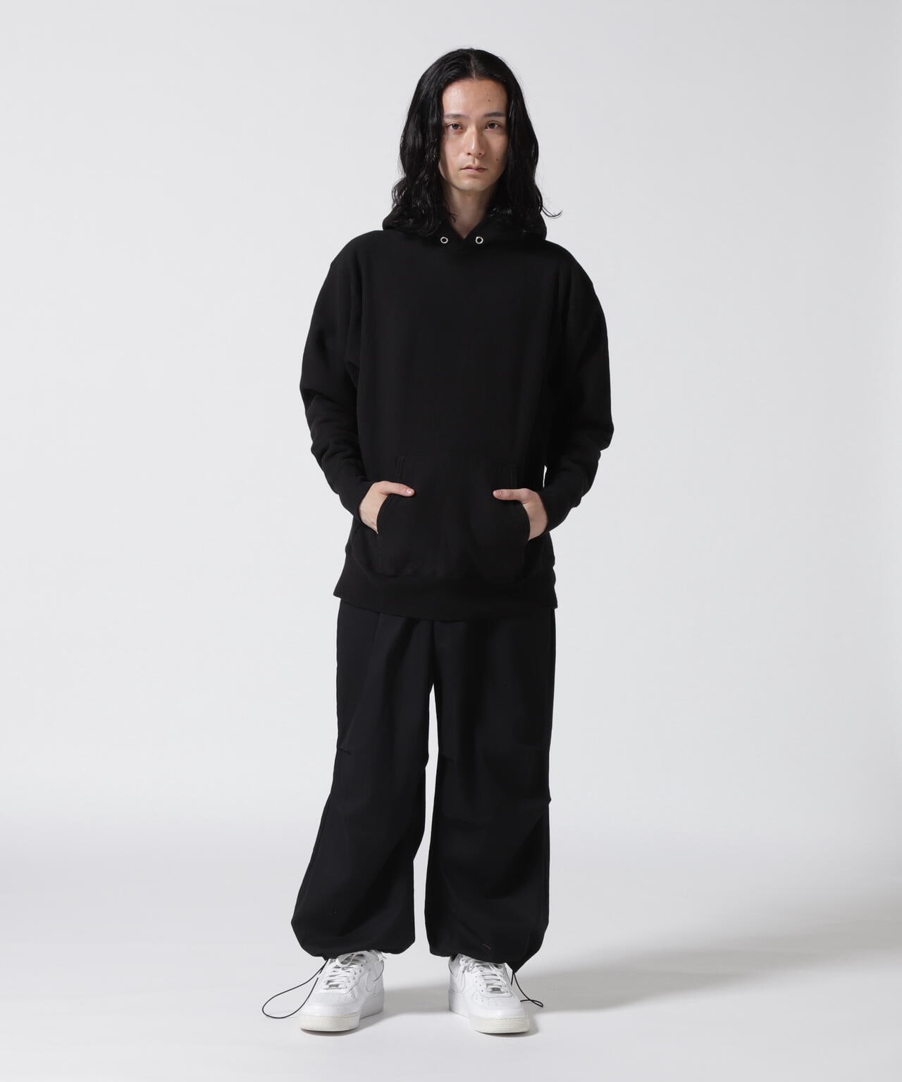 ATON (エイトン) GARMENT DYED URAKE  HOODIE