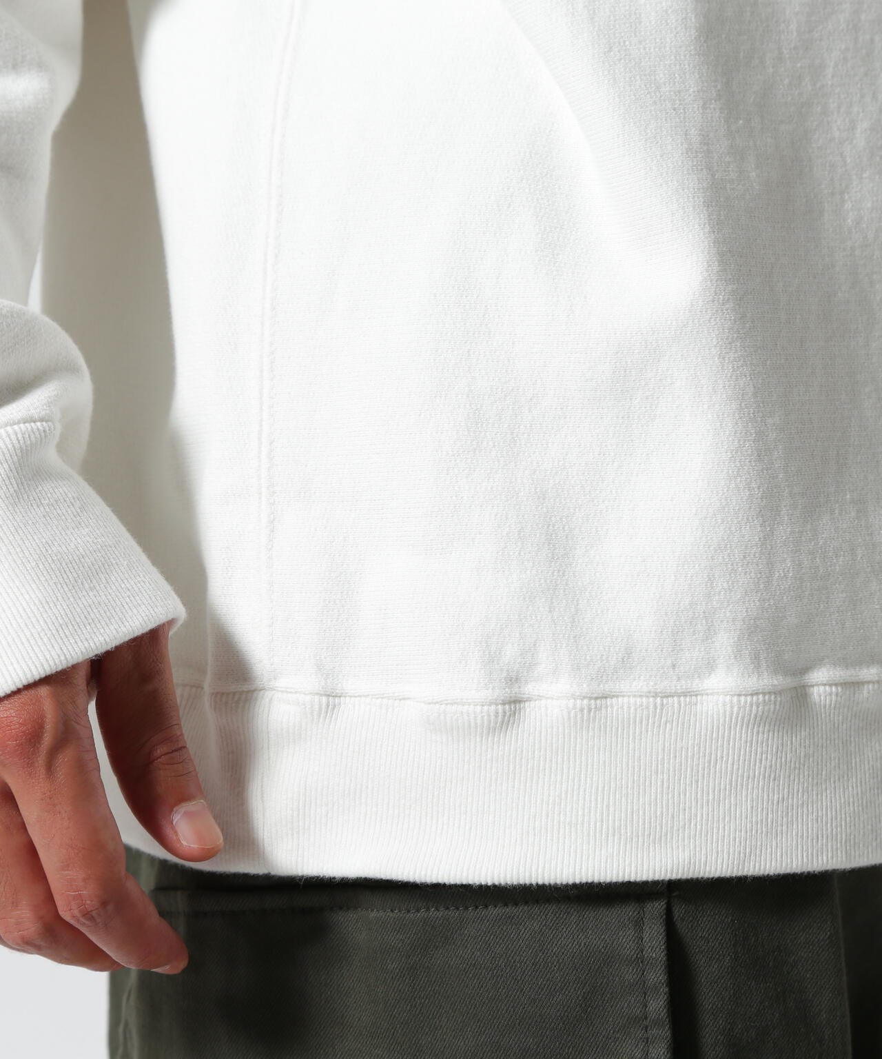 ATON (エイトン) GARMENT DYED URAKE  OVERSIZED PULLOVER