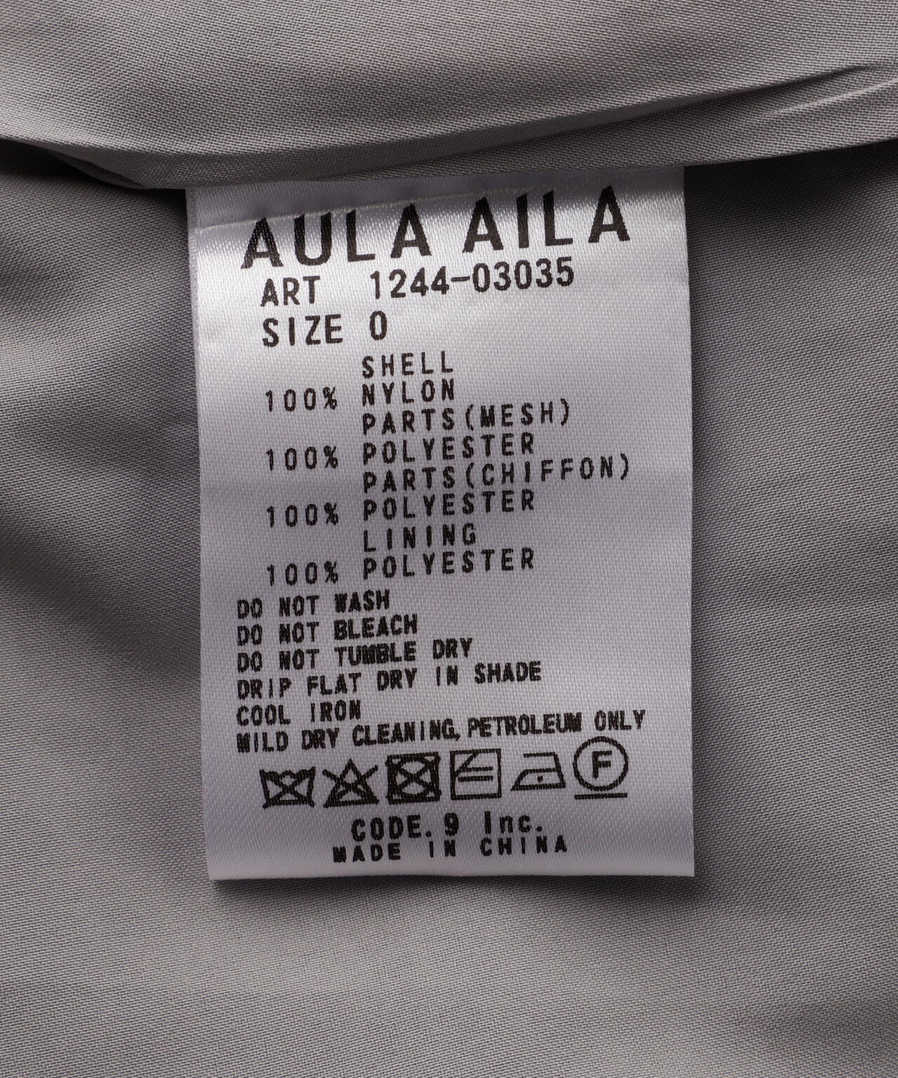 AULA AILA（アウラ アイラ）別注MESH COMBINATION ONE-PIECE