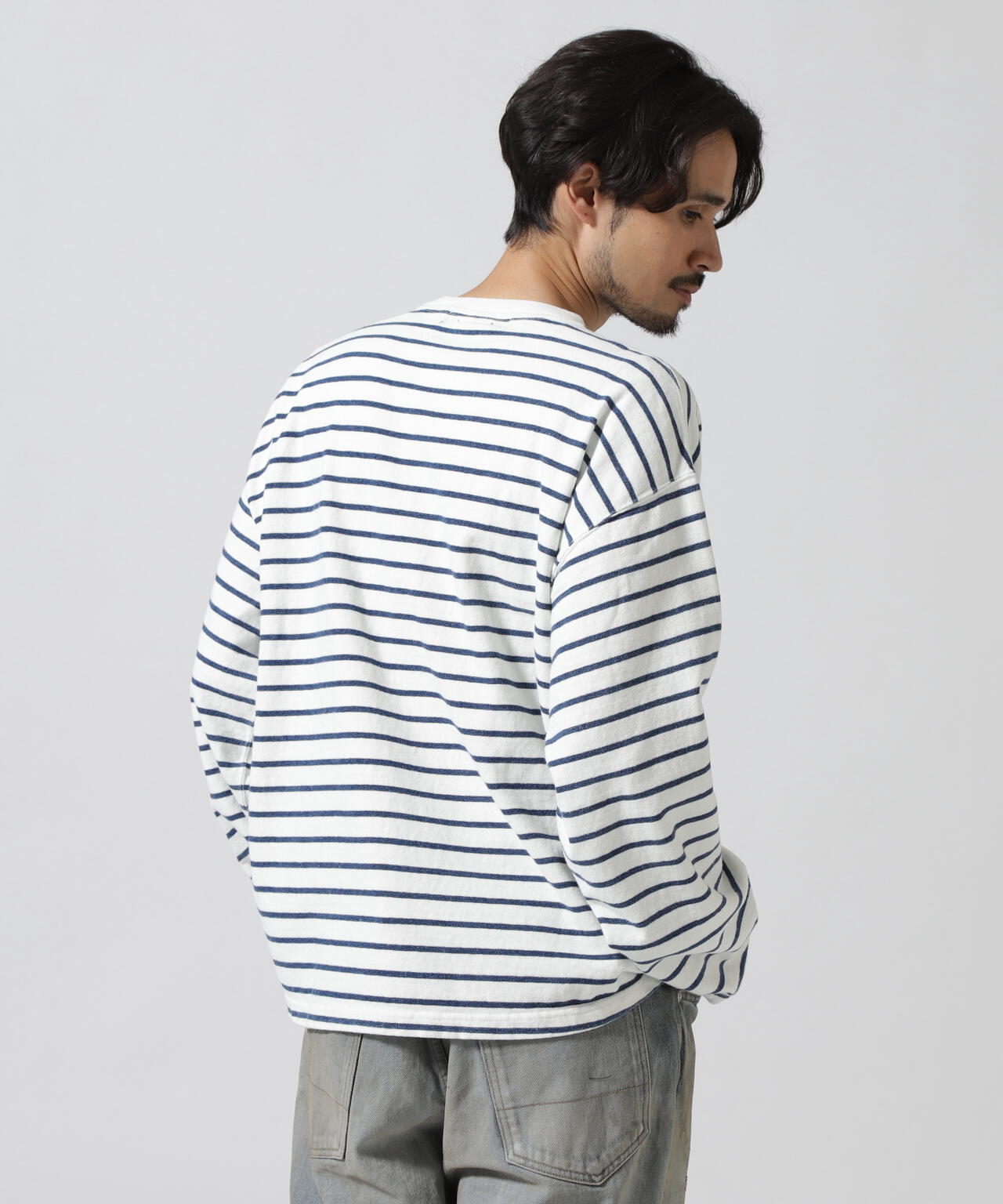 REMI RELIEF(レミレリーフ) INDIGOボーダーロンT（US NAVY)