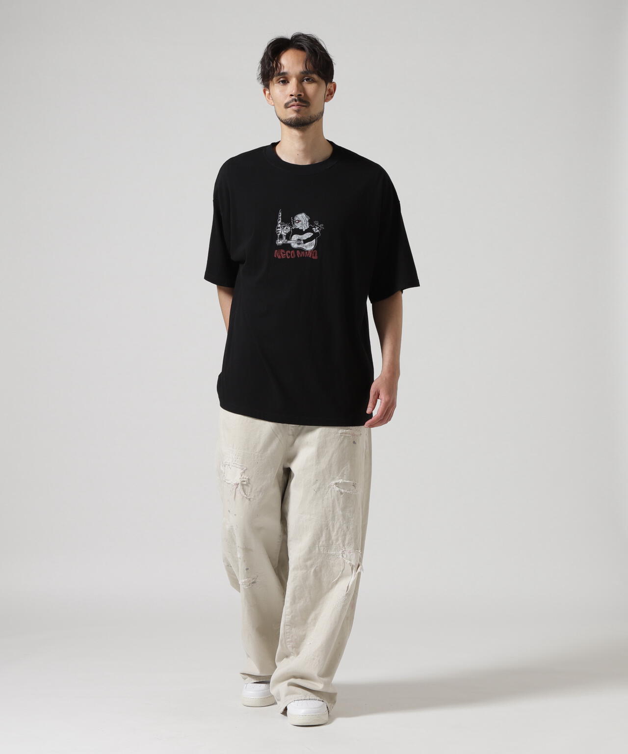 REMI RELIEF(レミレリーフ) 別注20/-天竺BIGサイズTシャツ(NECO)