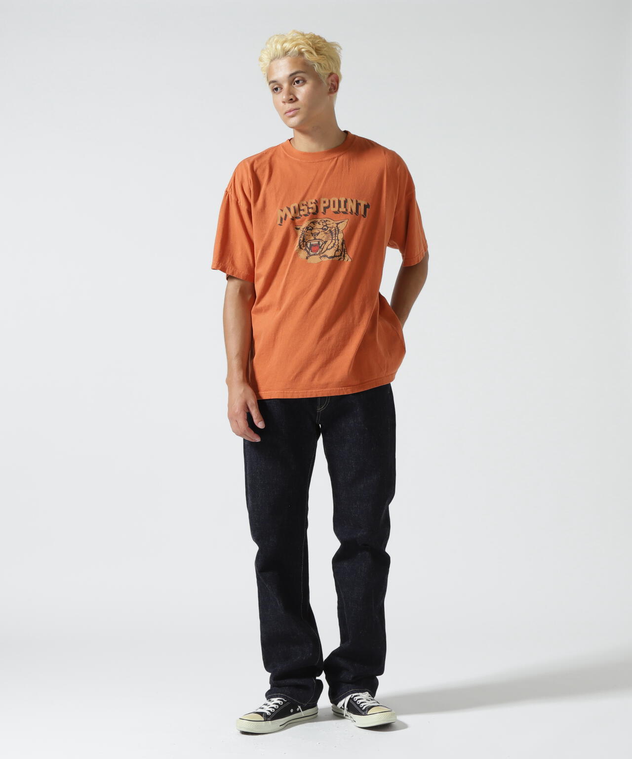 REMI RELIEF(レミレリーフ) 別注20/-天竺BIGサイズＴシャツ(MOSS POINT)