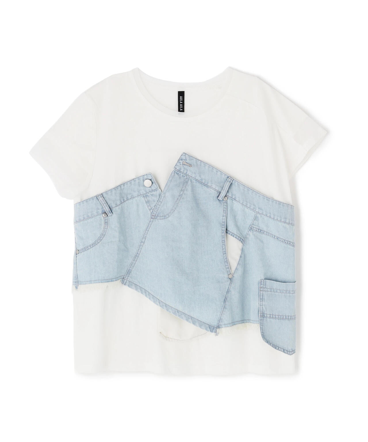 AULA AILA（アウラ アイラ）別注デニムレイヤードＴシャツ