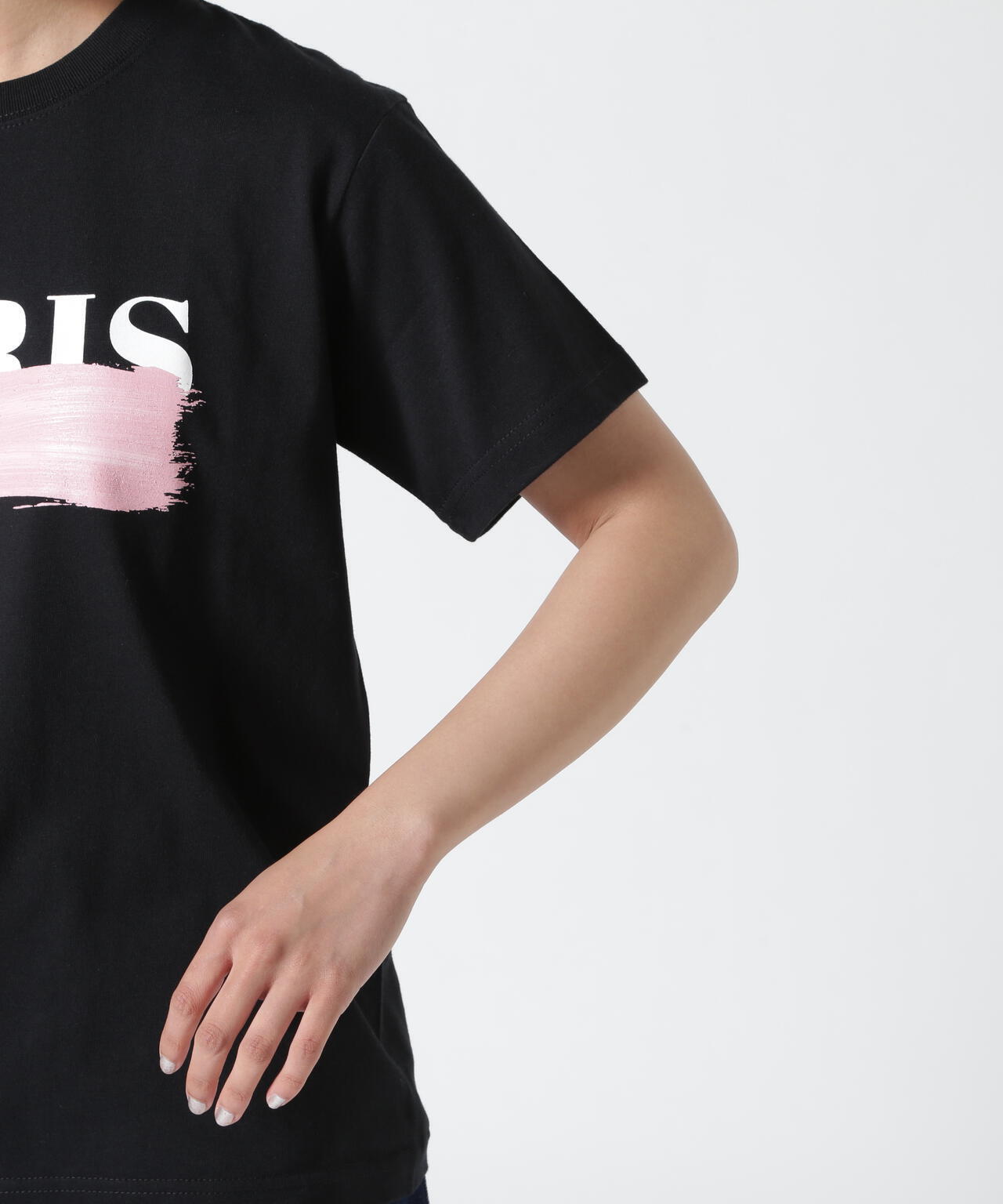 DROIT BELLO（ドロイトベロ）ピンクブラッシュPARIS Tシャツ
