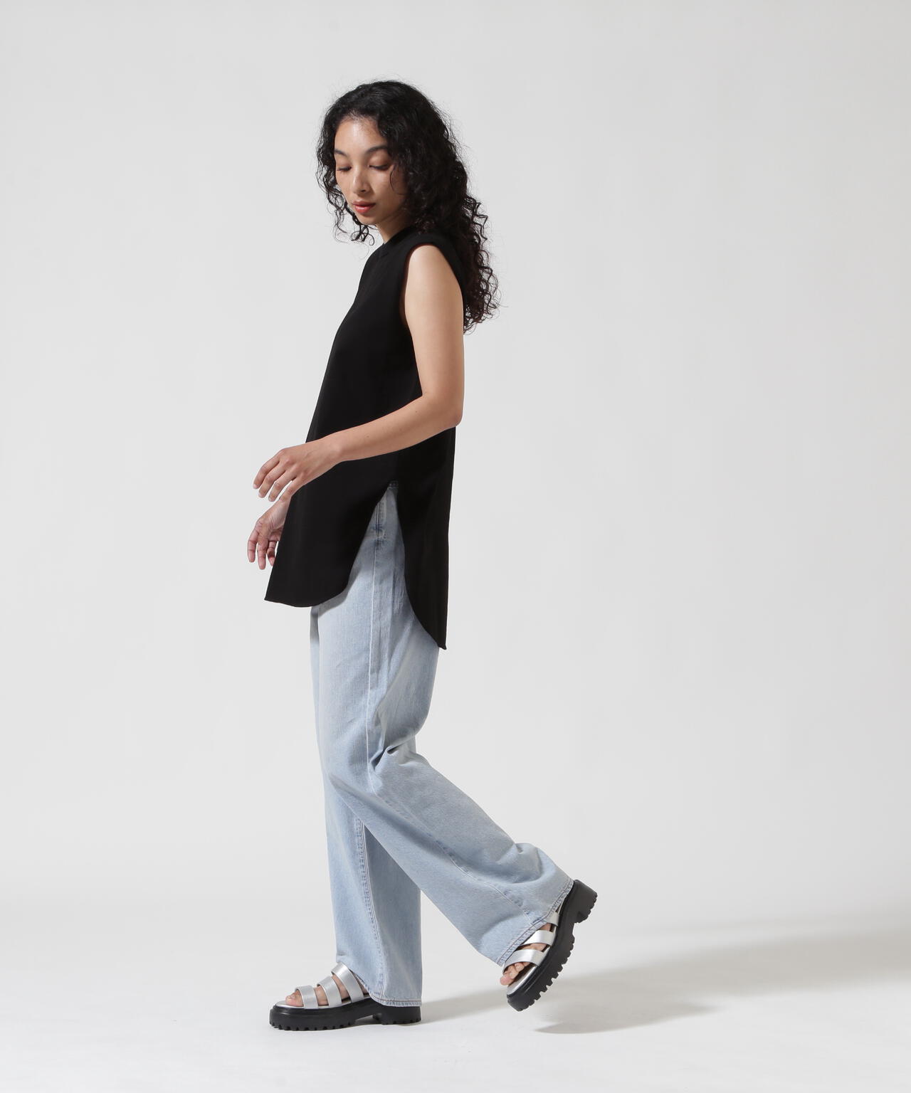 ATON (エイトン) 12/- AIR SPININNG / ROUND HEM TANKTOP