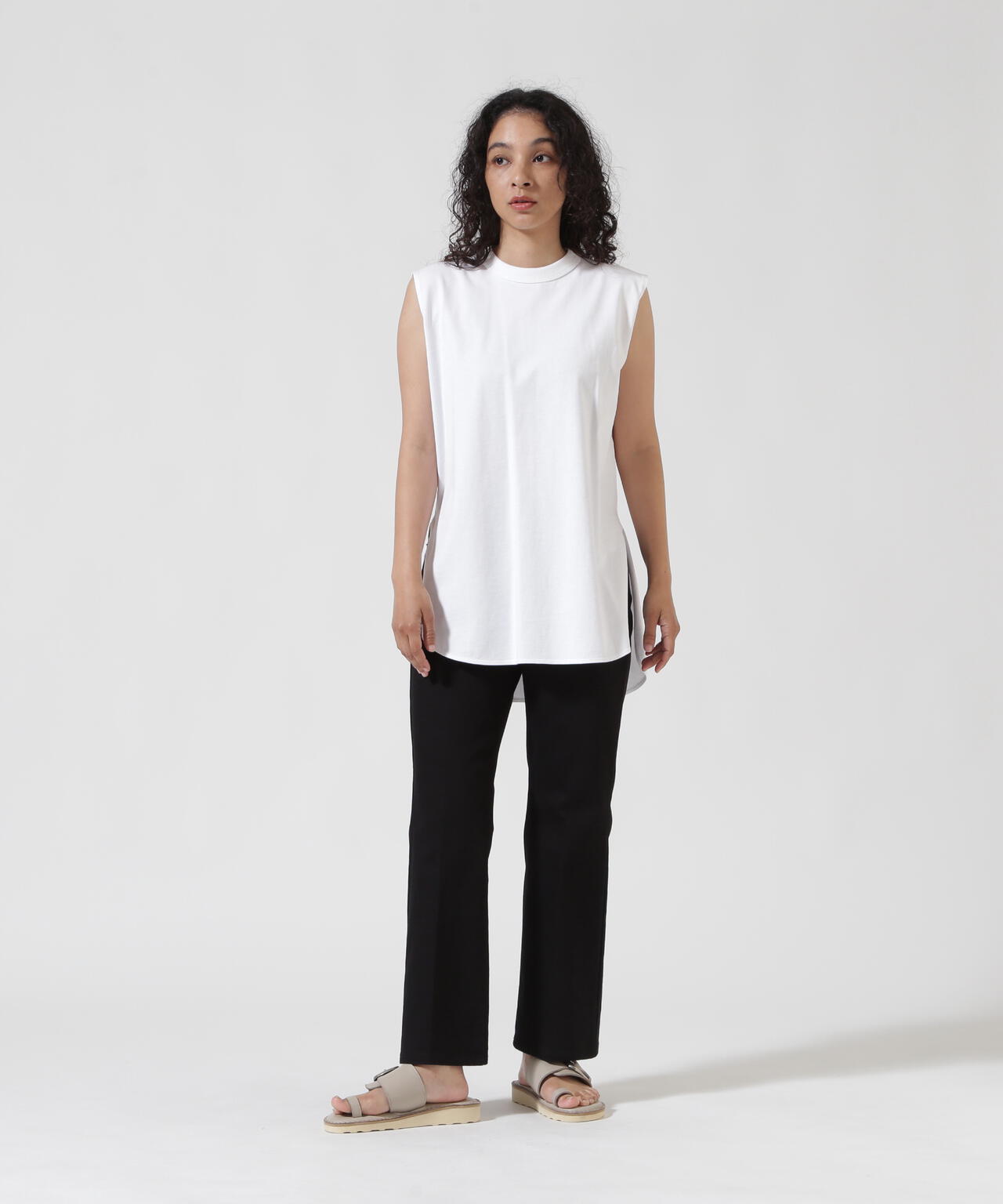 ATON (エイトン) 12/- AIR SPININNG / ROUND HEM TANKTOP