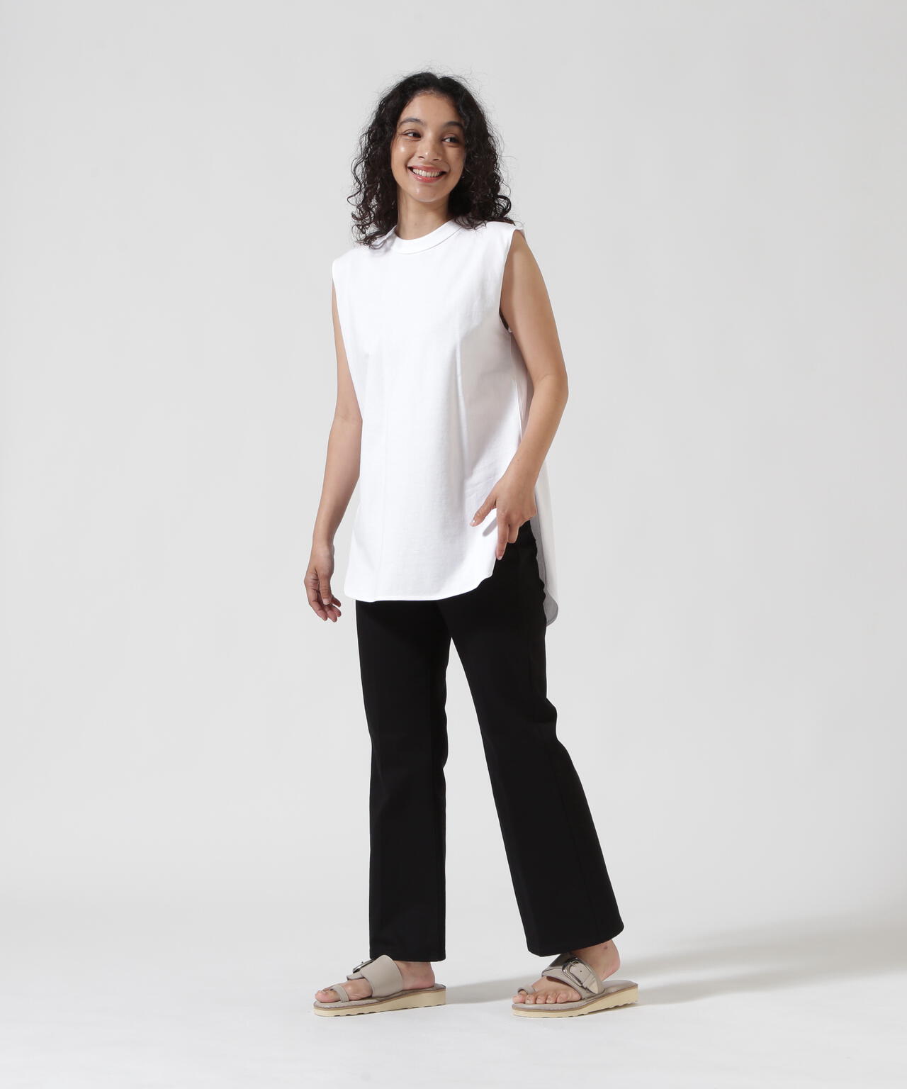 ATON (エイトン) 12/- AIR SPININNG / ROUND HEM TANKTOP