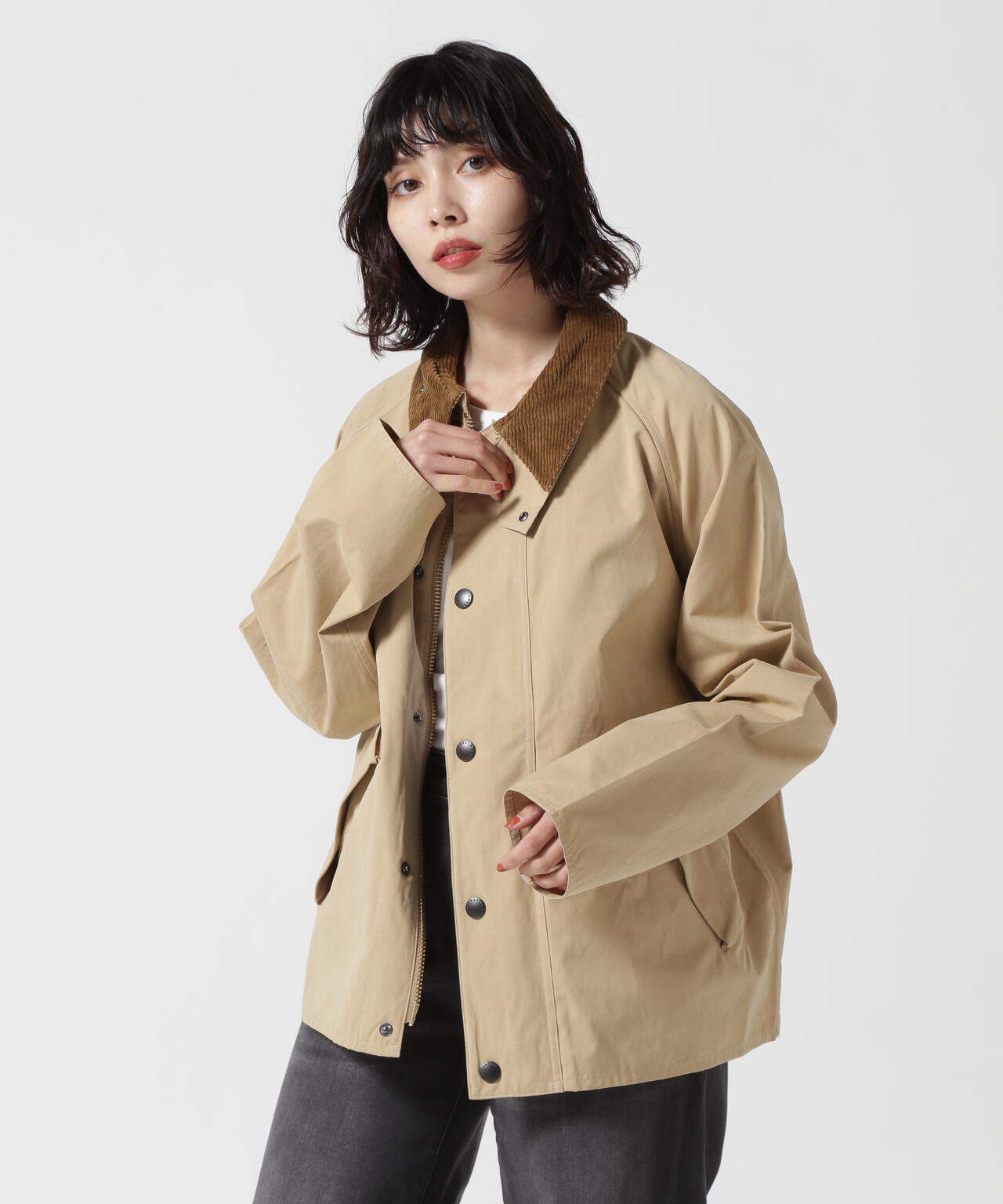 Barbour（バブアー）TRANSPORT / トランスポート/ピーチスキン コットン ショートレングスブルゾン