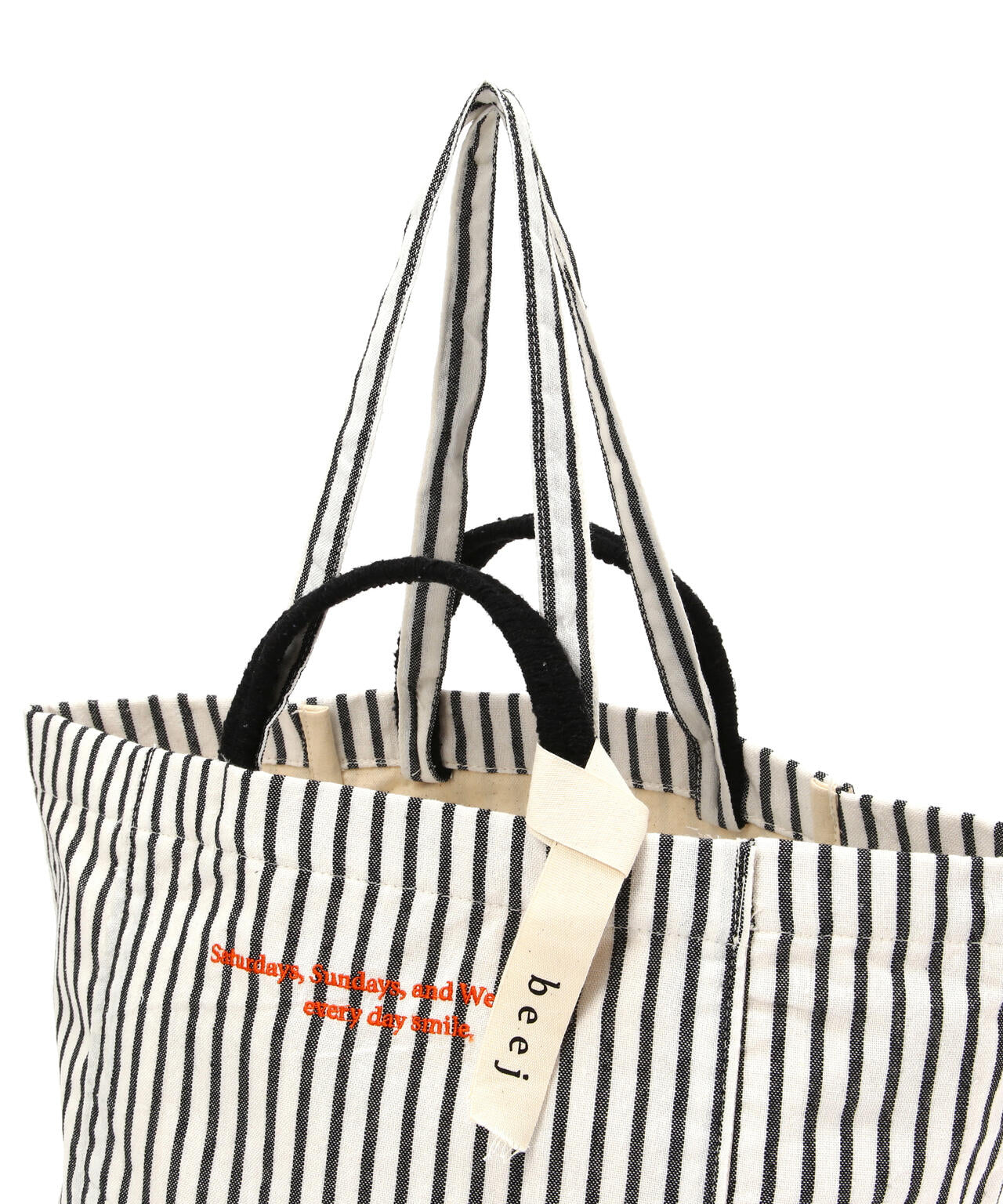 beej（ビージ）stripe fabric bigtote bag