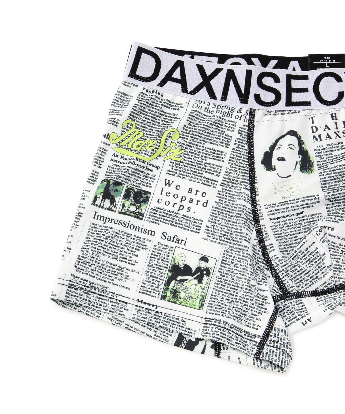 maxsix(マックスシックス）BOXER PANTS / NEWS PAPER