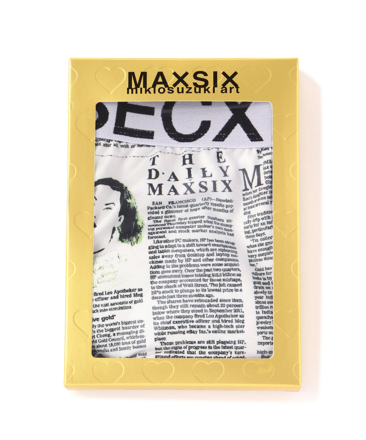 maxsix(マックスシックス）BOXER PANTS / NEWS PAPER