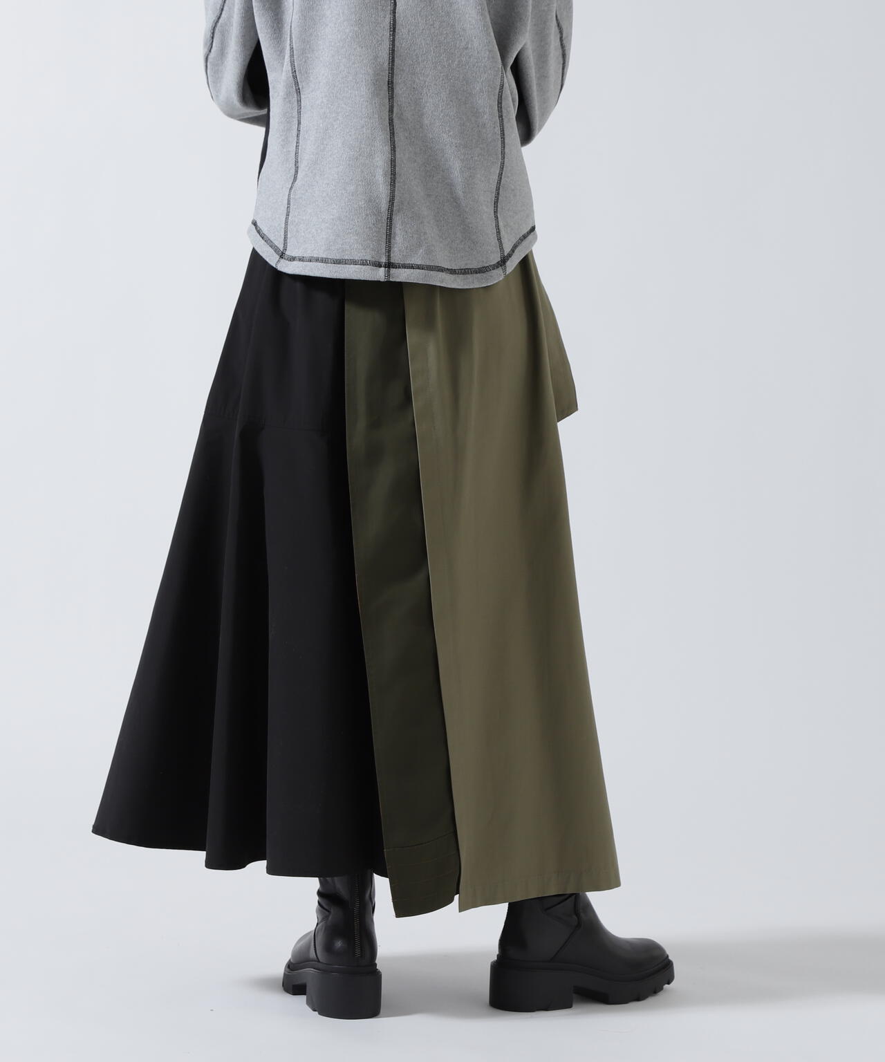 Risley(リズレー) 別注ベルト付アシンメトリーフレアスカート