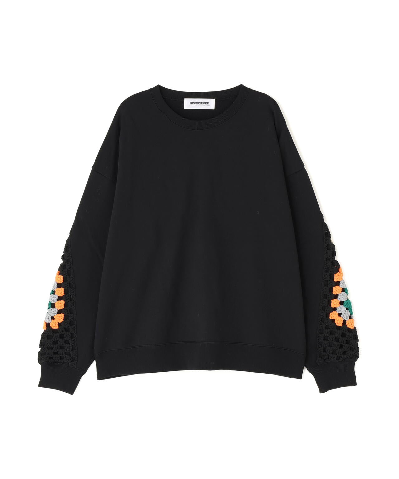 DISCOVERED(ディスカバード) 別注 CROCHET SLEEVE SWEAT WOMEN