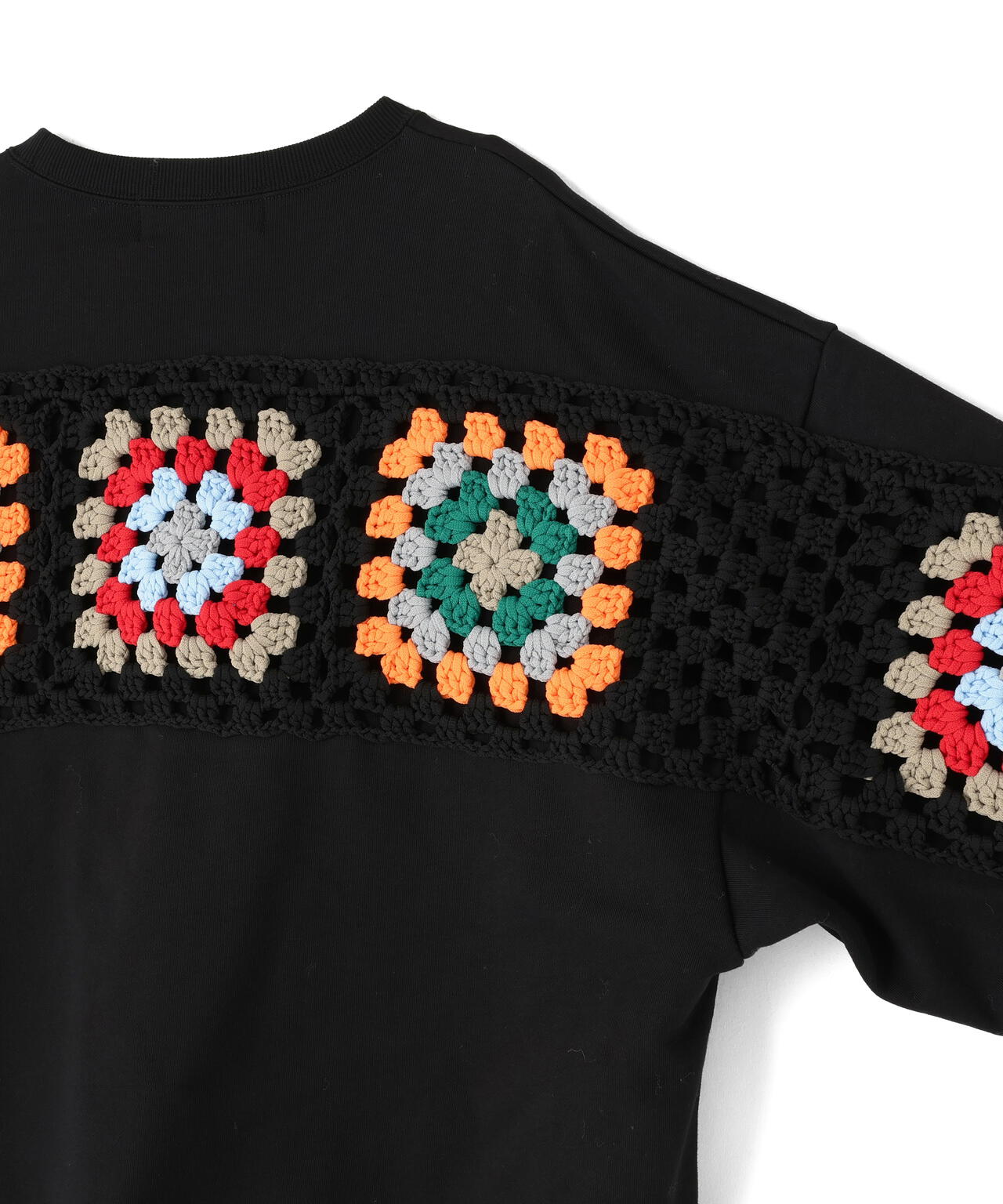 DISCOVERED(ディスカバード) 別注 CROCHET SLEEVE SWEAT WOMEN