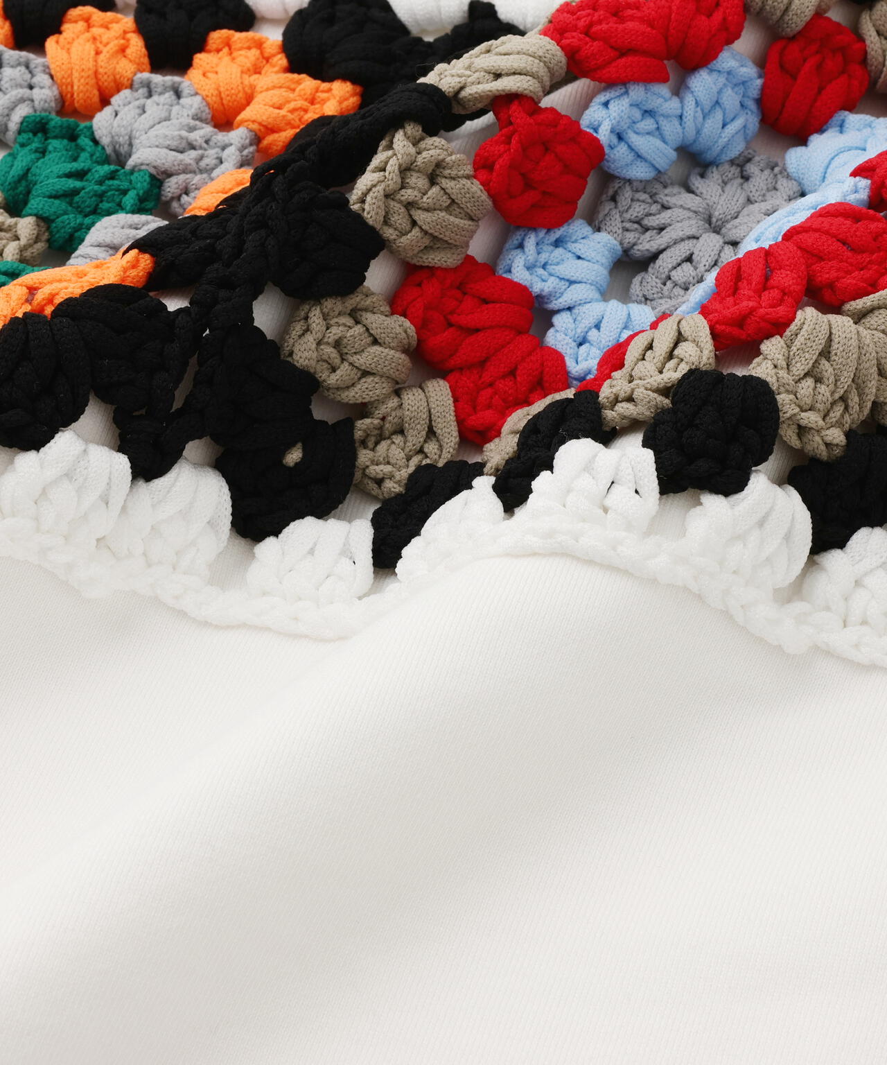 DISCOVERED(ディスカバード) 別注CROCHET SLEEVE SWEAT(UNISEX)