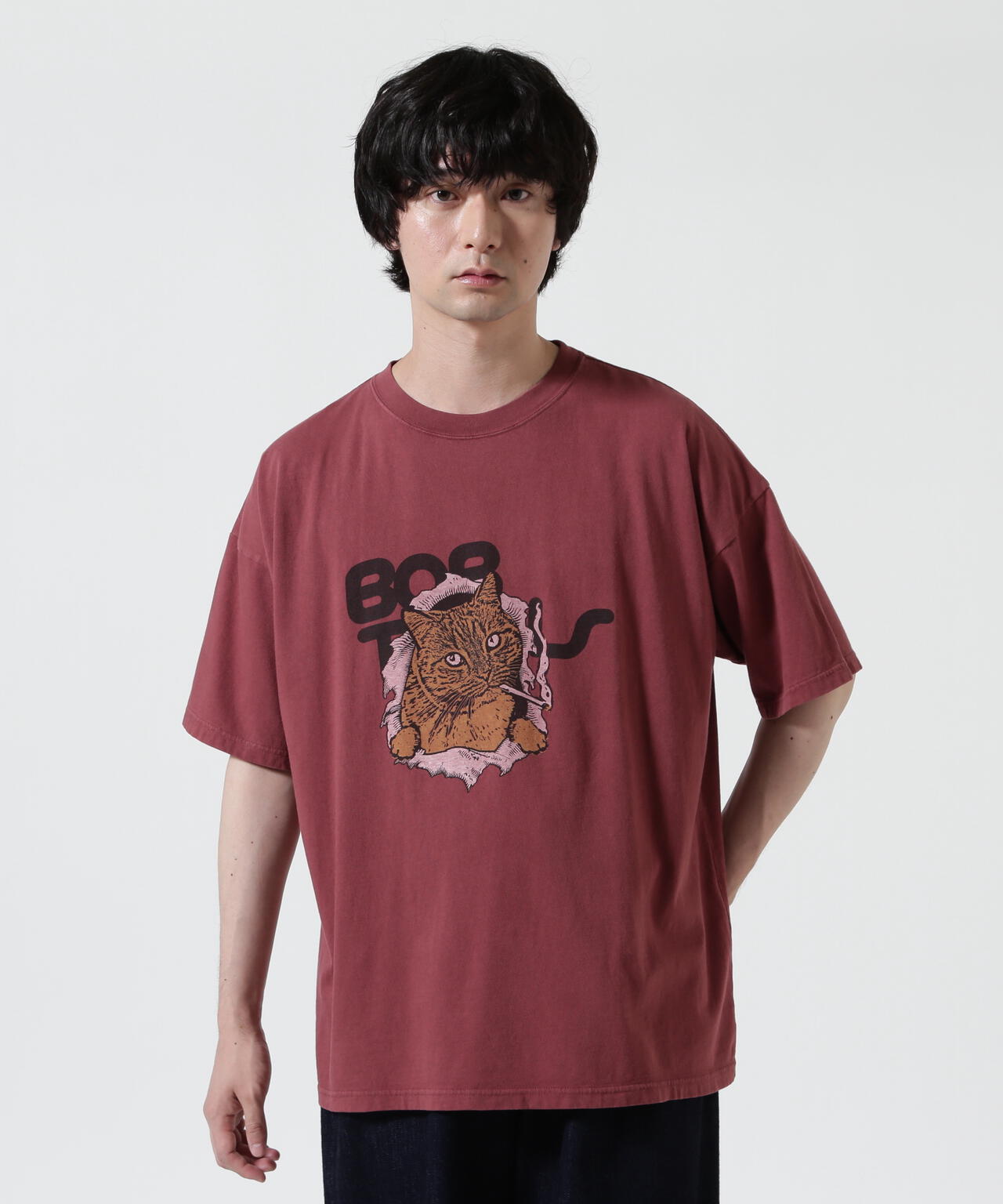 REMI RELIEF(レミレリーフ) 別注20/-天竺BIGサイズTシャツ（BOB)
