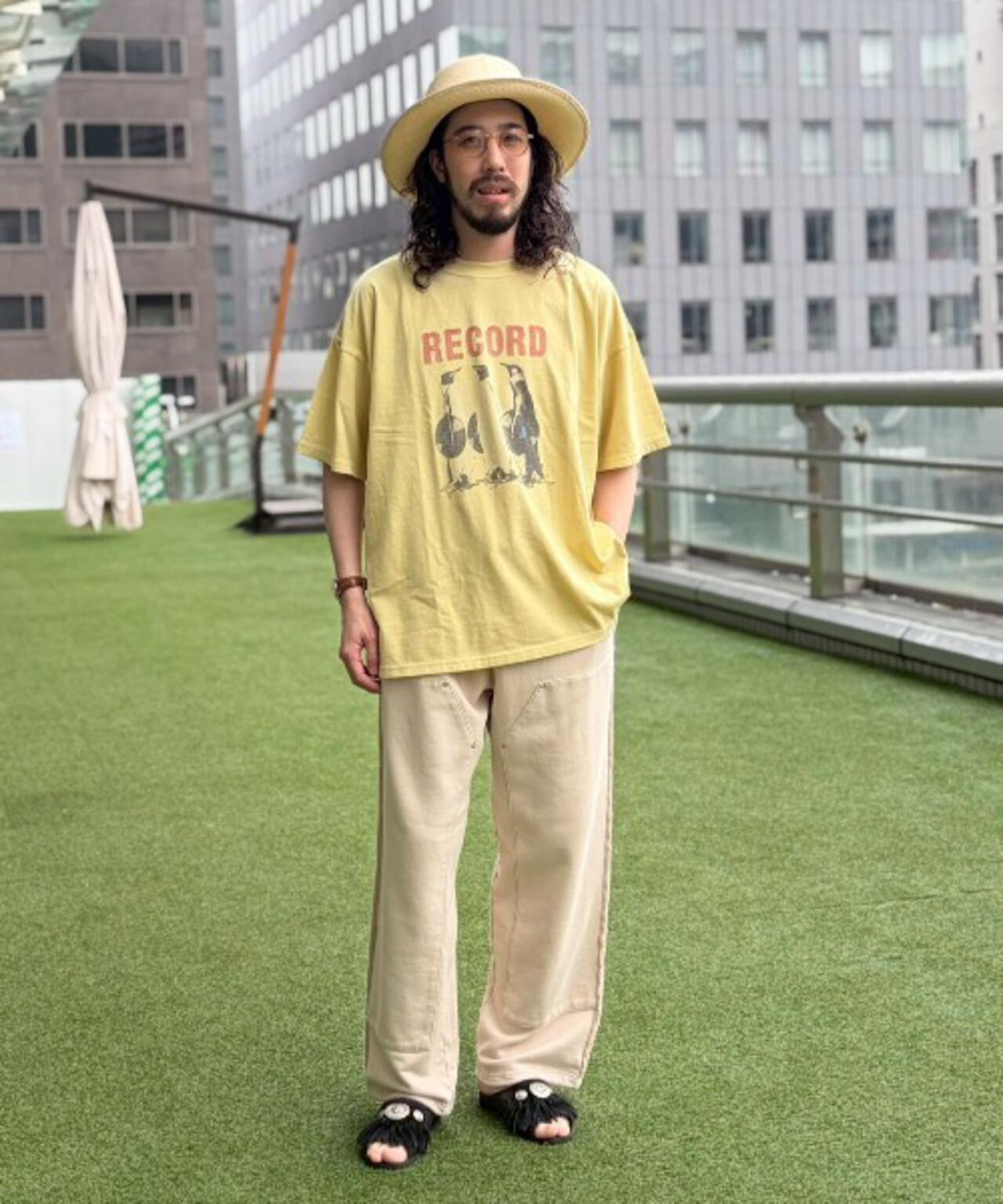 REMI RELIEF(レミレリーフ) 別注20/-天竺BIGサイズTシャツ（RECORD）