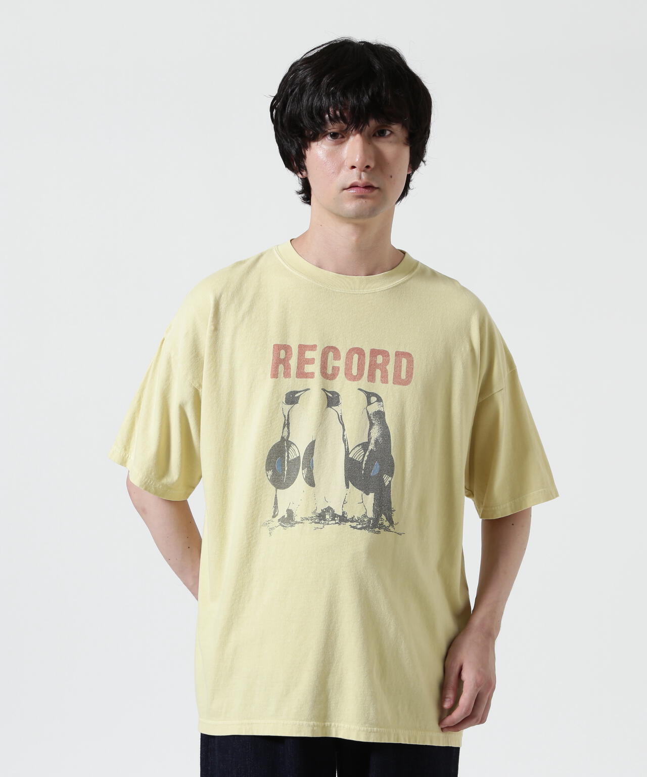 REMI RELIEF(レミレリーフ) 別注20/-天竺BIGサイズTシャツ（RECORD）
