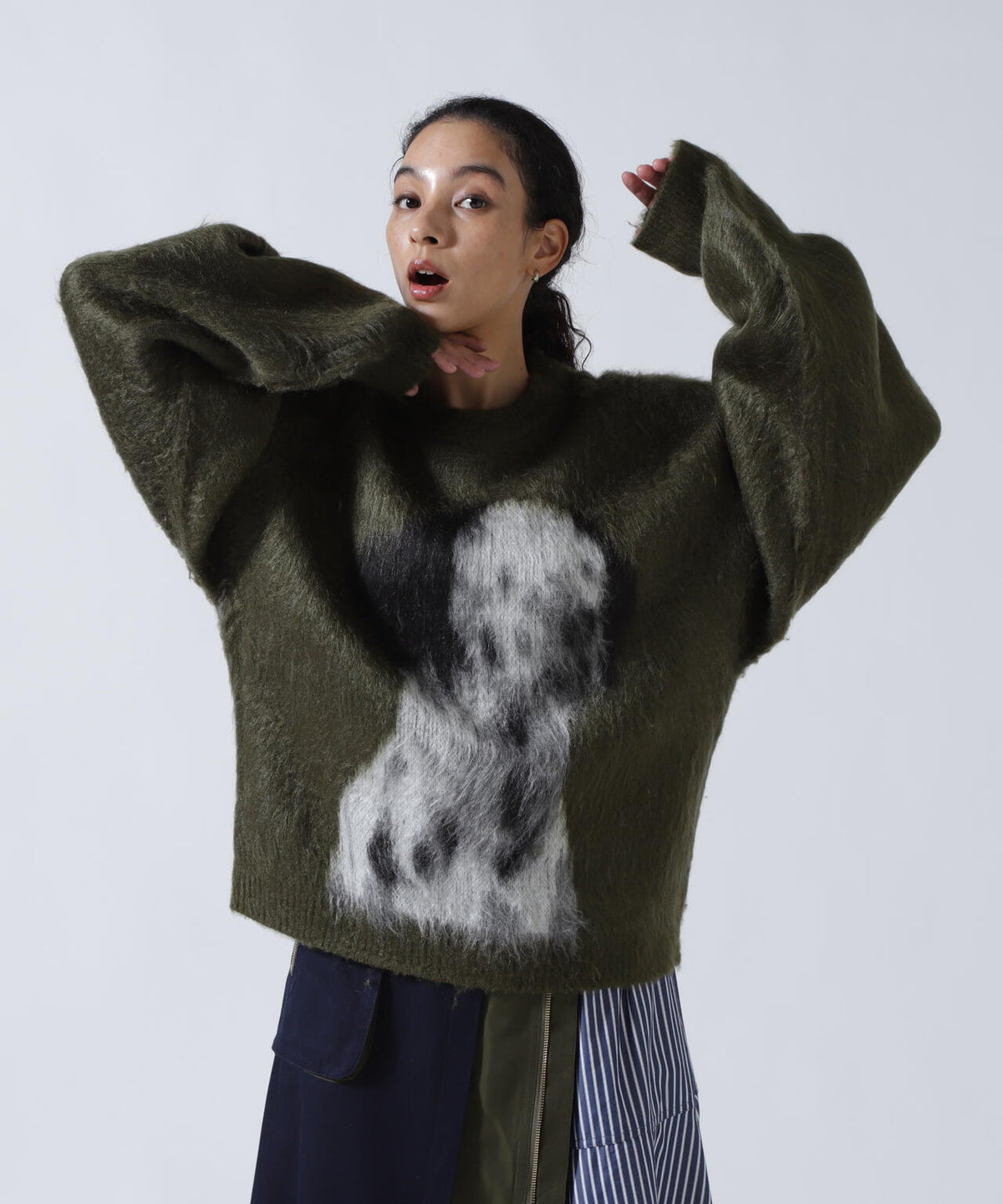 Knuth Marf（クヌースマーフ）dalmatian shaggy knit(unisex)