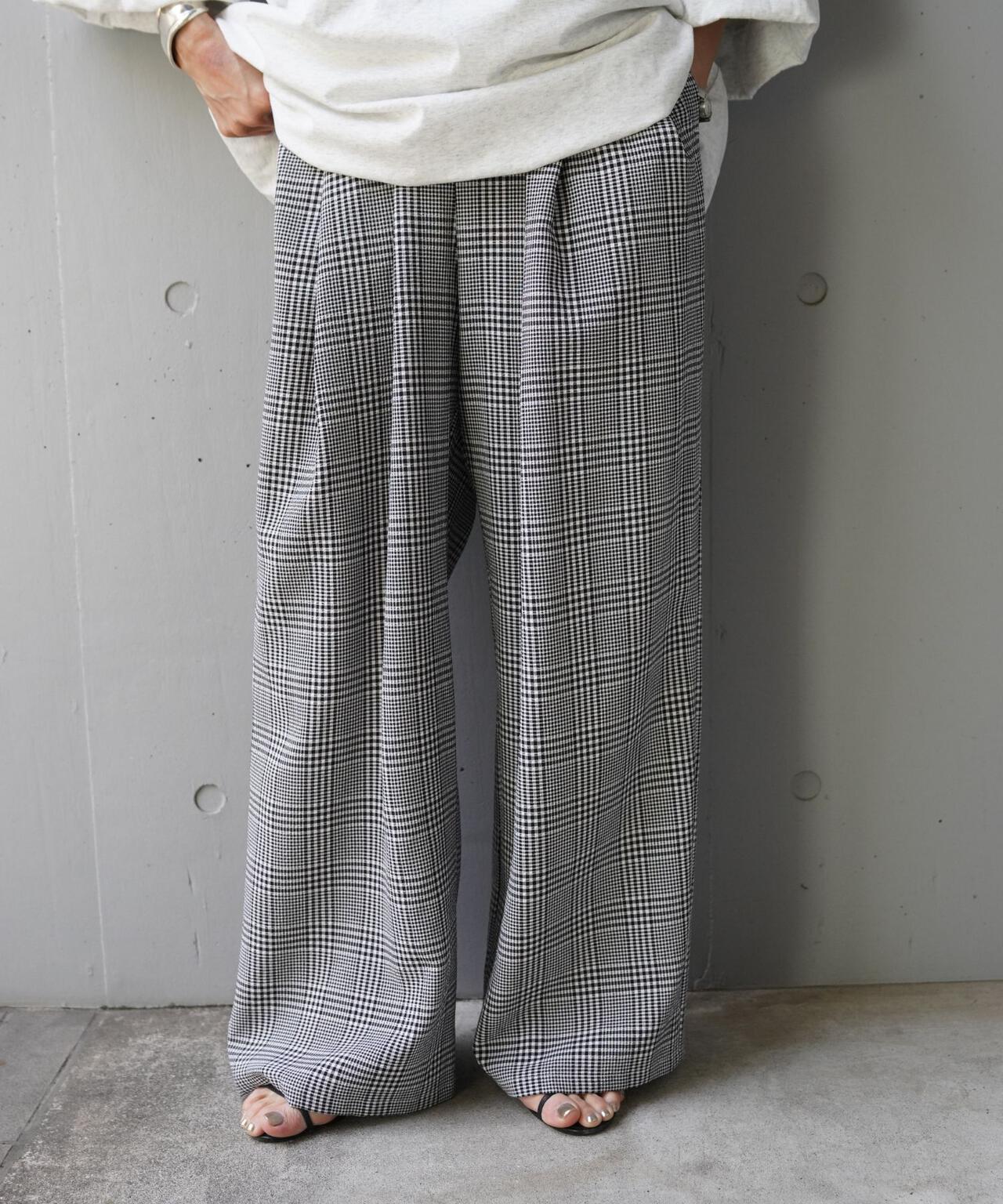 YENN（イエン）PLAID TUCK EASY PT
