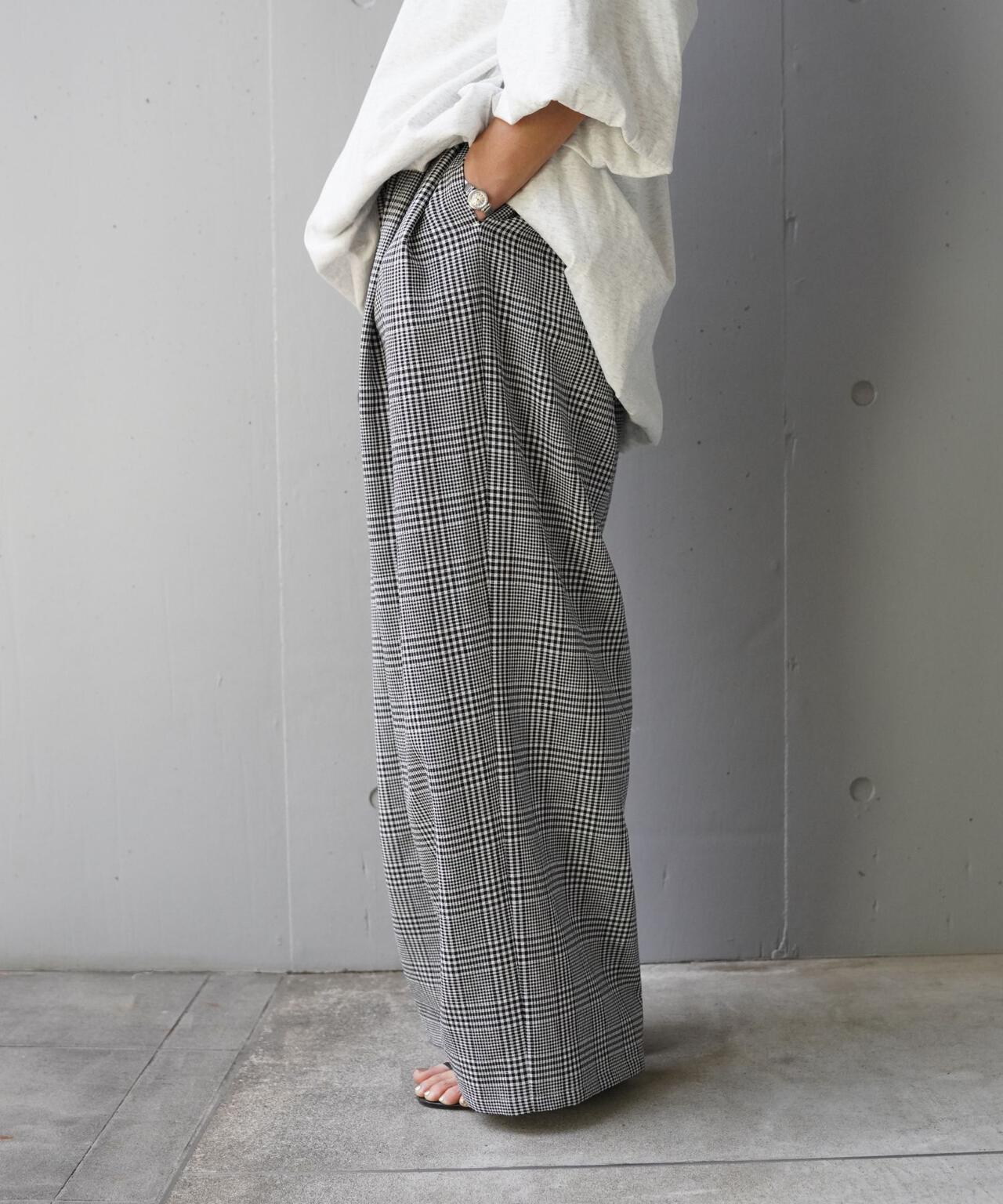 YENN（イエン）PLAID TUCK EASY PT