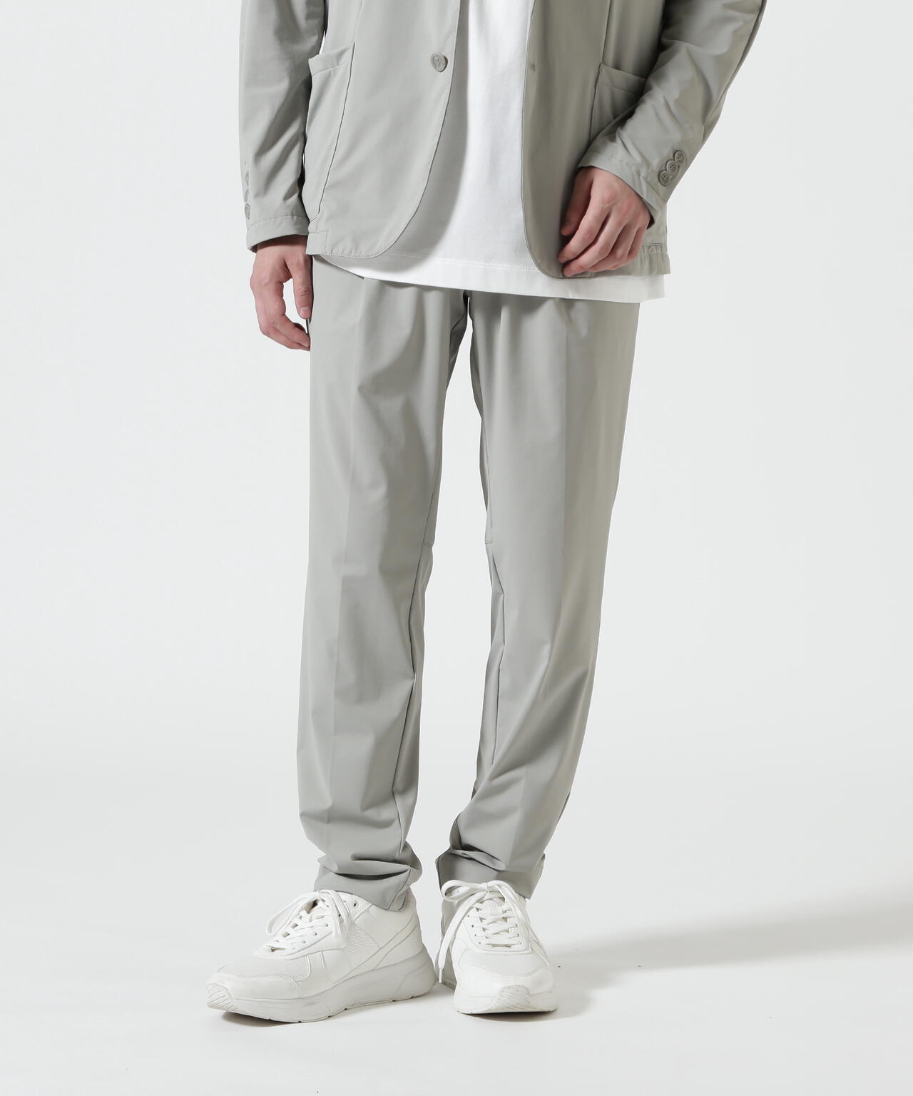 PIUORO（ピウオロ） NYLON TRICOT TUCK JOGGER PANTS