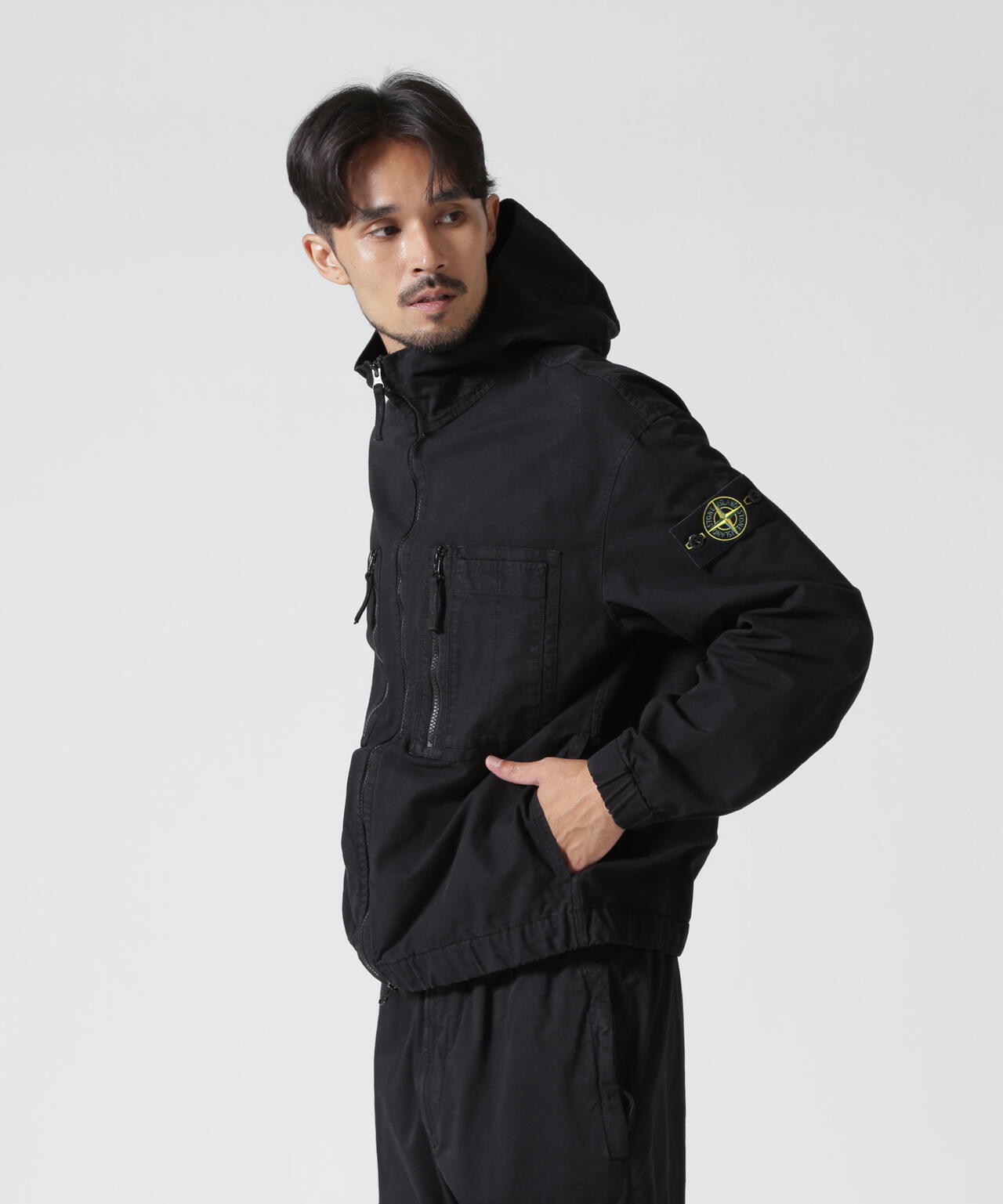 STONE ISLAND / COTTON RIPSTOP HOODED SHIRTS