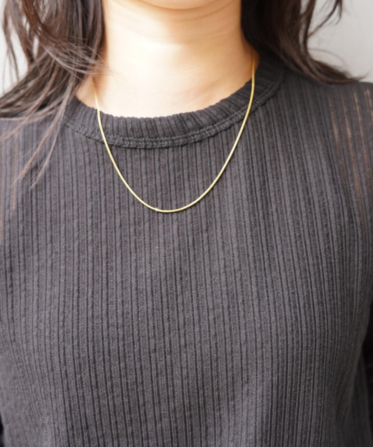 YENN（イエン）STRIPE SHEER RIB TEE