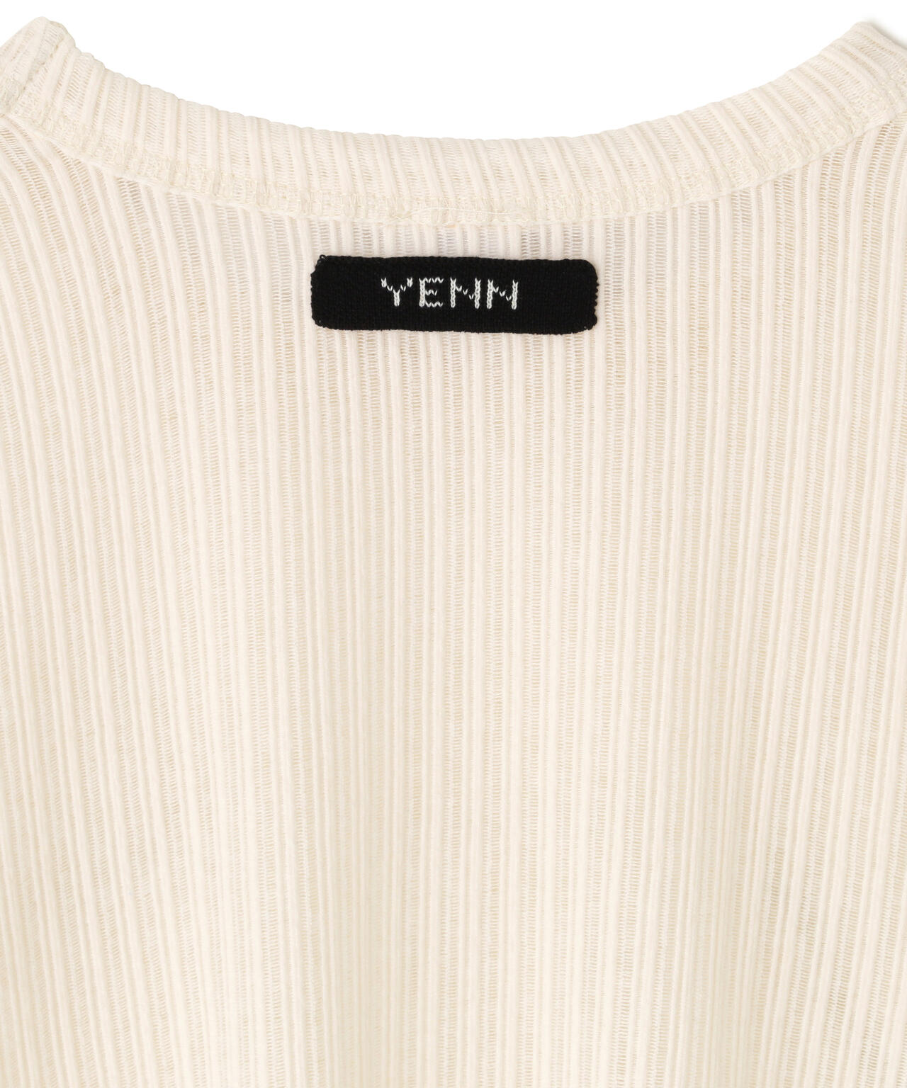 YENN（イエン）STRIPE SHEER RIB TEE