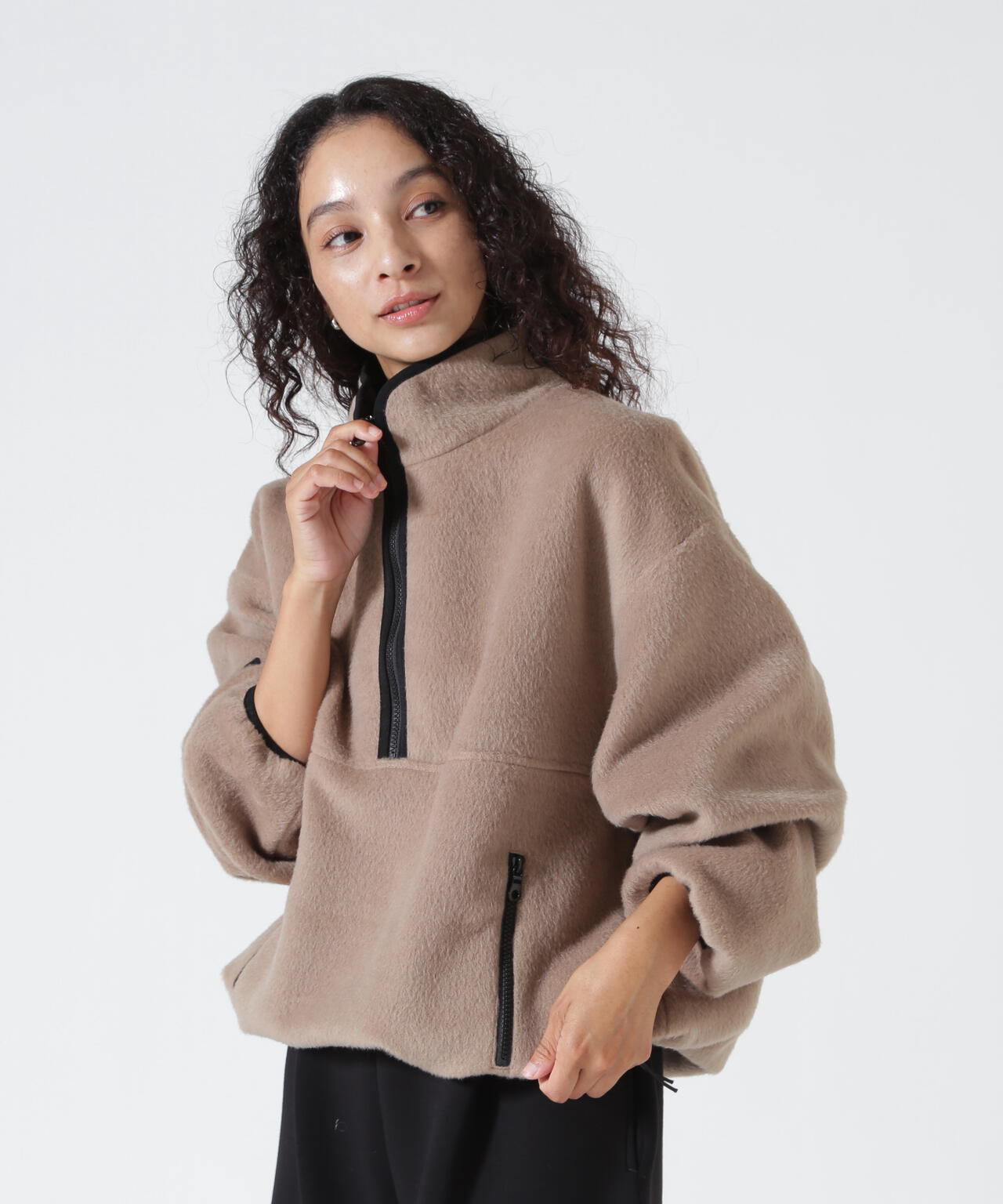 YENN（イエン）SHAGGY HALF ZIP JK