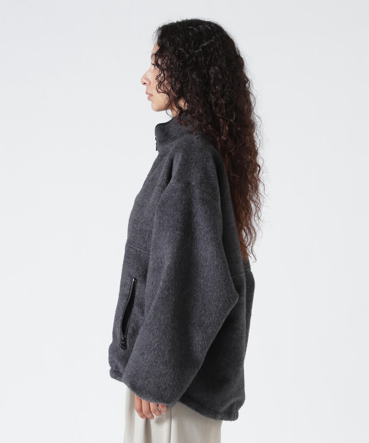 YENN（イエン）SHAGGY HALF ZIP JK